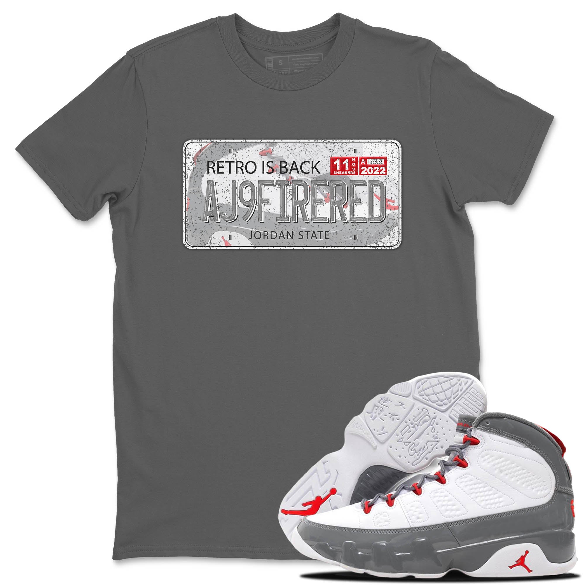 Jordan 9 Fire Red Shirt To Match Jordans Jordan Plate Sneaker Tees Jordan 9 Fire Red Drip Gear Zone Sneaker Matching Clothing Unisex Shirts