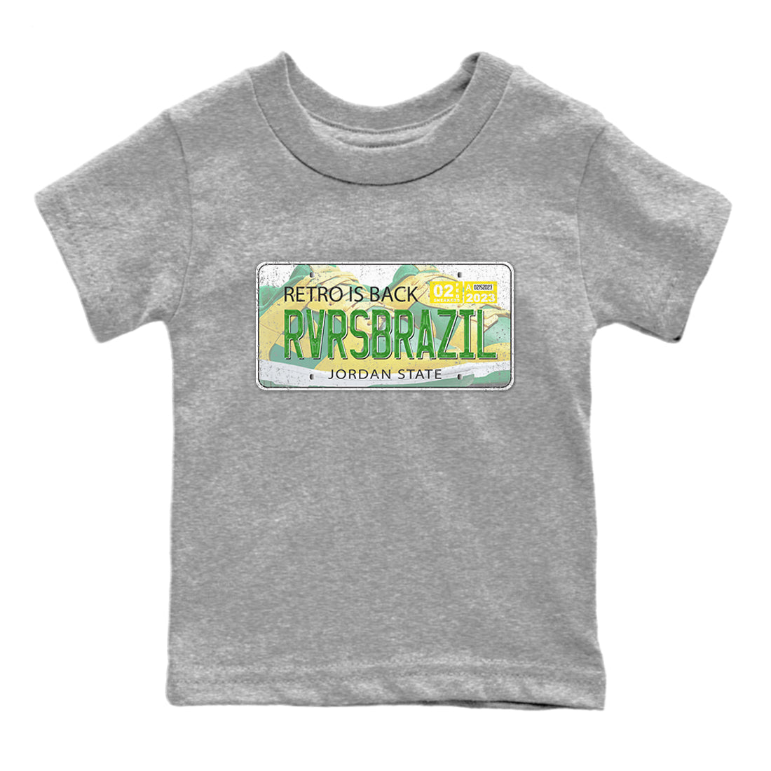 Dunk Reverse Brazil Sneaker Match Tees Jordan Plate Sneaker Tees Dunk Reverse Brazil Jordan to match sneaker T-Shirt Kids Shirts