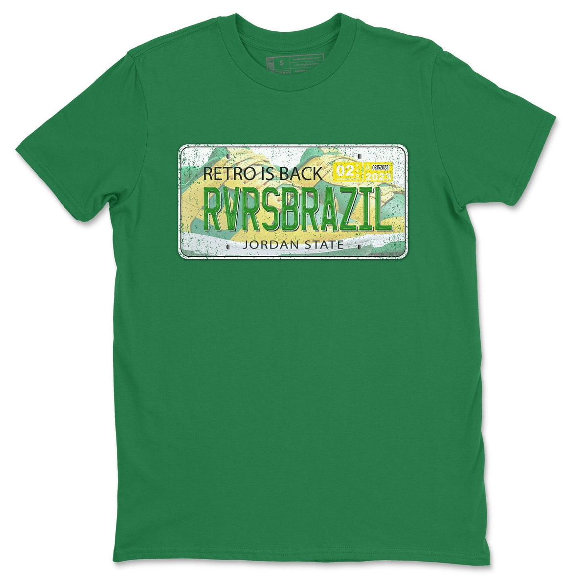 Dunk Reverse Brazil Sneaker Match Tees Jordan Plate Sneaker Tees Dunk Reverse Brazil Jordan to match sneaker T-Shirt Crew Neck Shirts