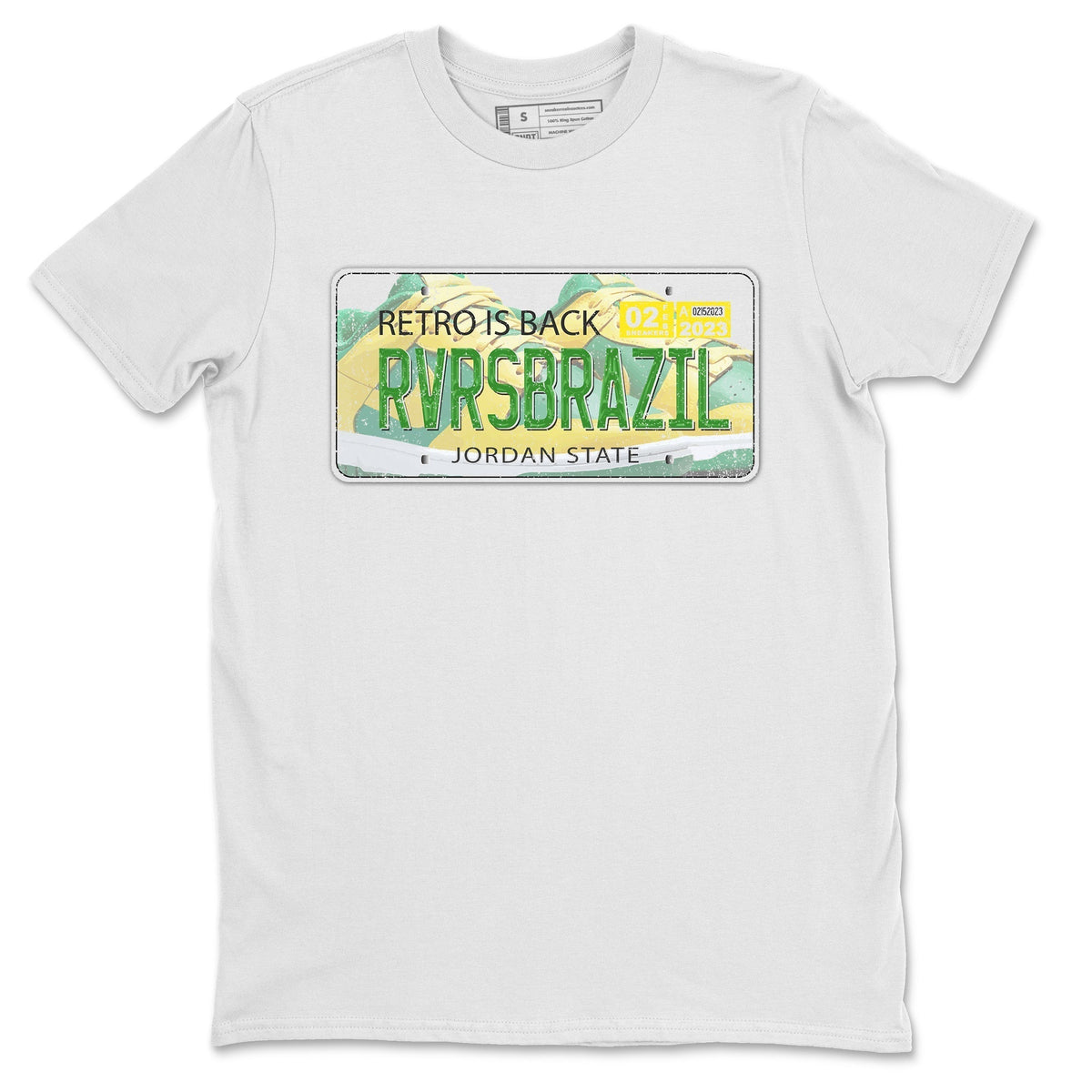 Dunk Reverse Brazil Sneaker Match Tees Jordan Plate Sneaker Tees Dunk Reverse Brazil Jordan to match sneaker T-Shirt Crew Neck Shirts