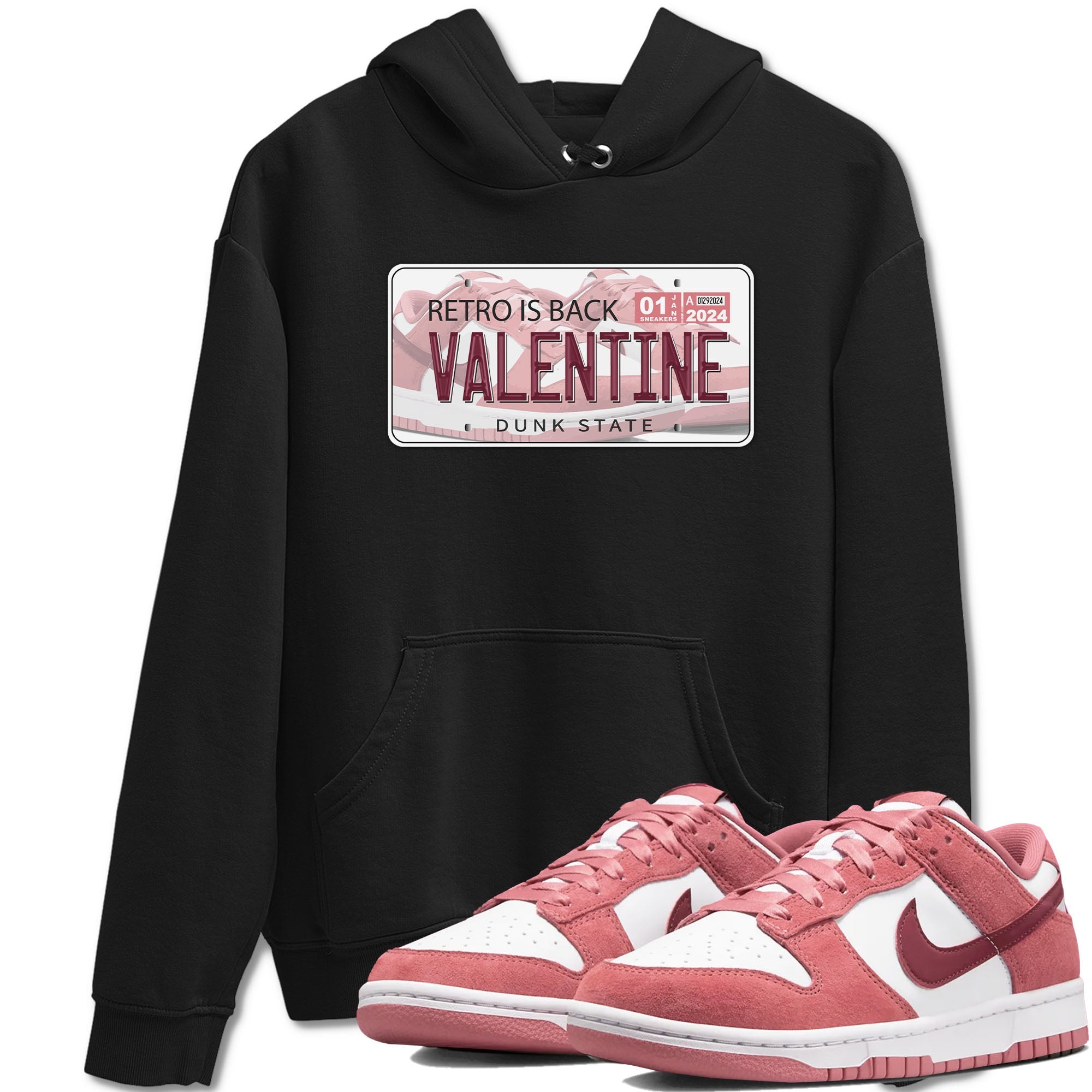Dunk Valentine's Day shirt to match jordans Jordan Plate sneaker tees Dunks Valentine's Day Drip Gear Zone unisex cotton Black 1 crew neck shirt