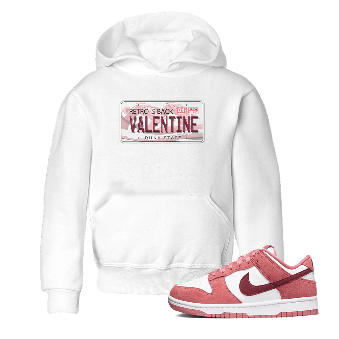 Dunk Valentine's Day shirt to match jordans Jordan Plate sneaker tees Dunks Valentine's Day Drip Gear Zone baby toddler White 1 cotton Shirt