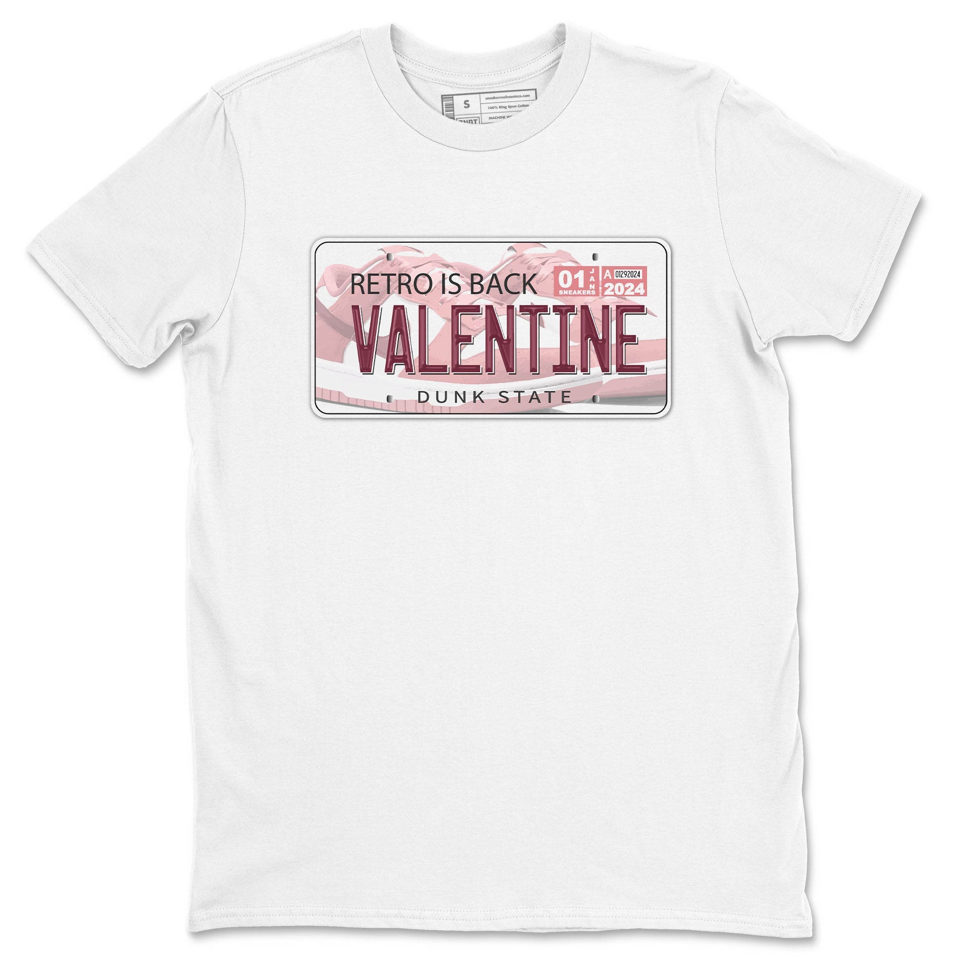Dunk Valentine's Day shirt to match jordans Jordan Plate sneaker tees Dunks Valentine's Day Drip Gear Zone unisex cotton White 2 crew neck shirt