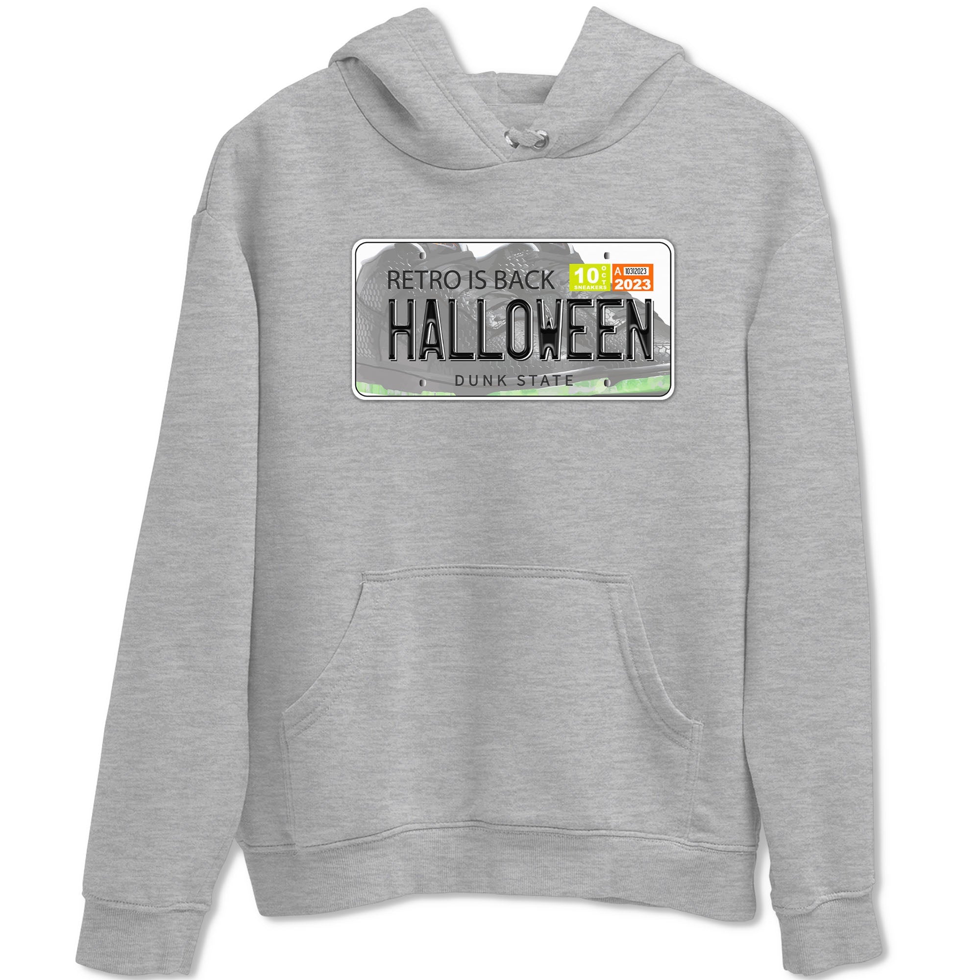 Nike Dunk Halloween shirt to match jordans Jordan Plate sneaker tees Nike Dunk Mid Halloween Drip Gear Zone Sneaker Matching Clothing Brand Unisex Sneaker Tee Heather Grey 2 T-Shirt