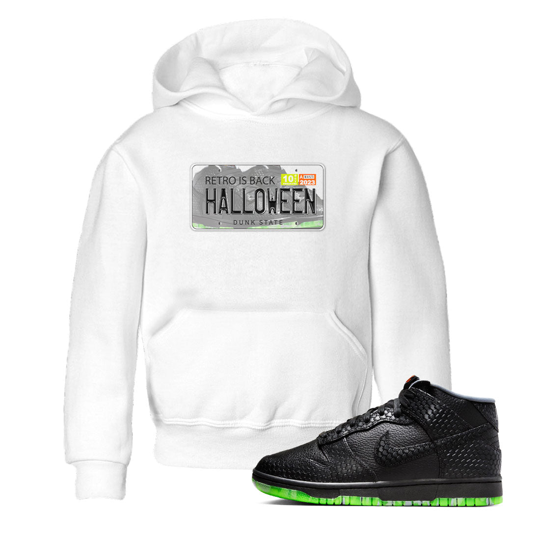 Nike Dunk Halloween shirt to match jordans Jordan Plate sneaker tees Nike Dunk Mid Halloween Drip Gear Zone Sneaker Matching Clothing Brand Baby Toddler White 1 T-Shirt