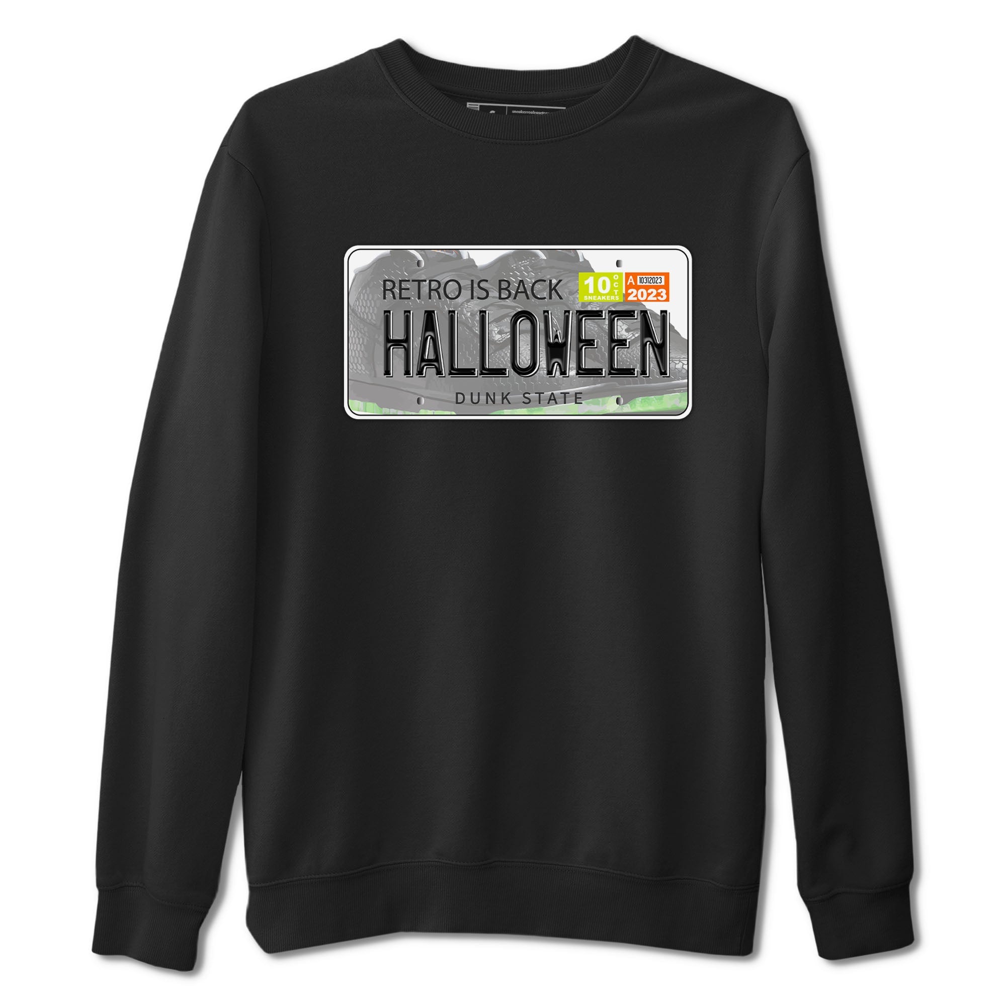 Nike Dunk Halloween shirt to match jordans Jordan Plate sneaker tees Nike Dunk Mid Halloween Drip Gear Zone Sneaker Matching Clothing Brand Unisex Sneaker Tee Black 2 T-Shirt