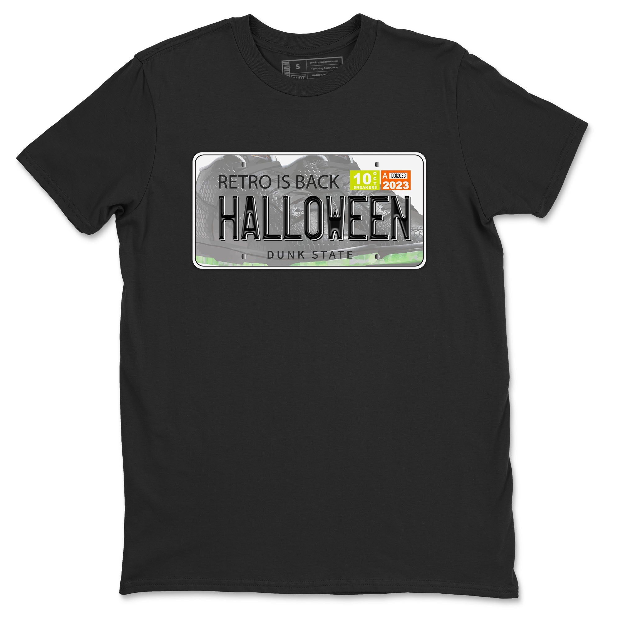 Nike Dunk Halloween shirt to match jordans Jordan Plate sneaker tees Nike Dunk Mid Halloween Drip Gear Zone Sneaker Matching Clothing Brand Unisex Sneaker Tee Black 2 T-Shirt