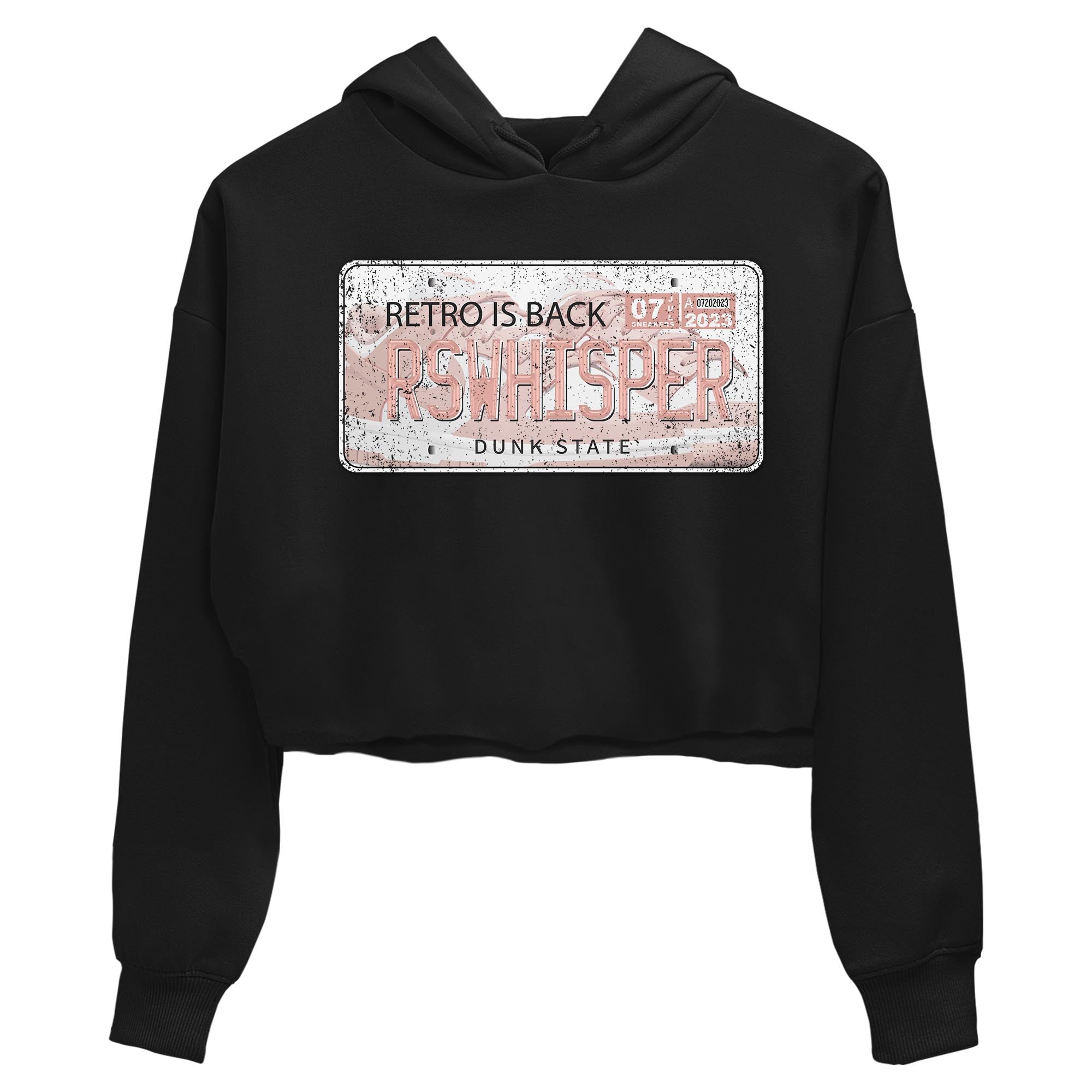Nike Dunks Low Rose Whisper shirt to match jordans Jordan Plate Streetwear Sneaker Shirt Nike Dunk Rose Whisper Drip Gear Zone Sneaker Matching Clothing Black 2 Crop T-Shirt