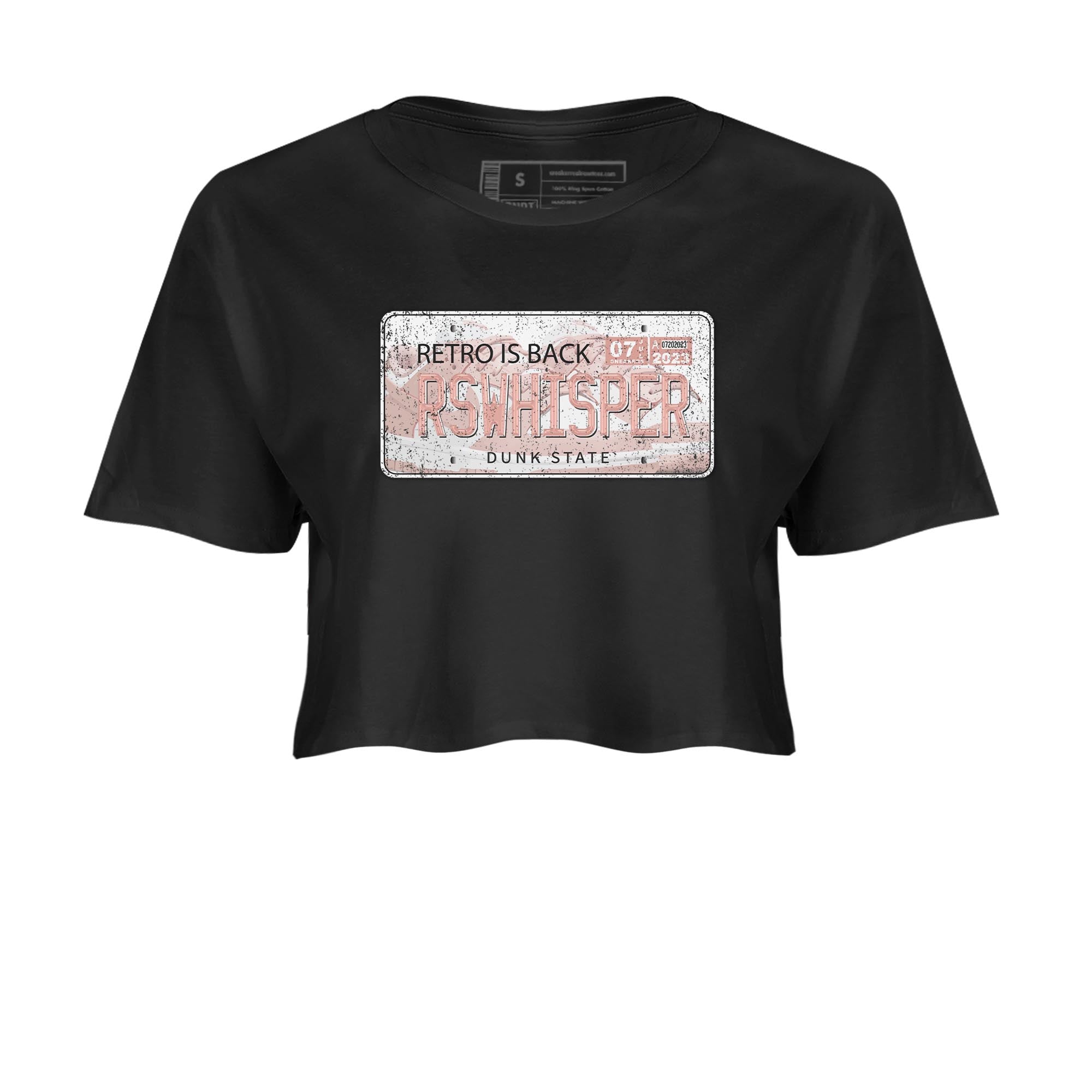 Nike Dunks Low Rose Whisper shirt to match jordans Jordan Plate Streetwear Sneaker Shirt Nike Dunk Rose Whisper Drip Gear Zone Sneaker Matching Clothing Black 2 Crop T-Shirt