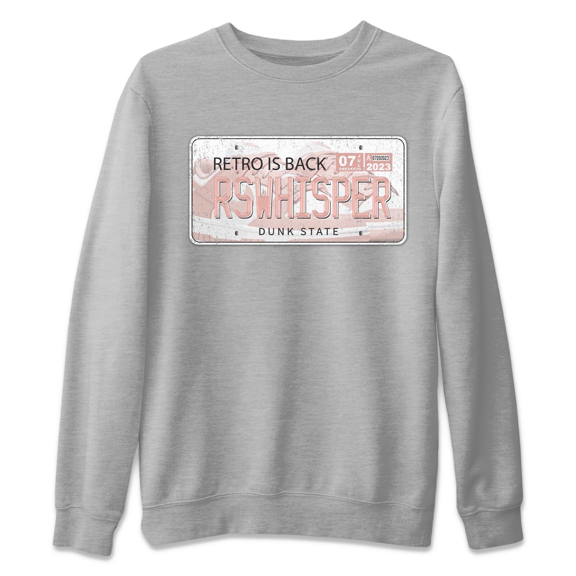 Nike Dunks Low Rose Whisper shirt to match jordans Jordan Plate Streetwear Sneaker Shirt Nike Dunk Rose Whisper Drip Gear Zone Sneaker Matching Clothing Unisex Heather Grey 2 T-Shirt