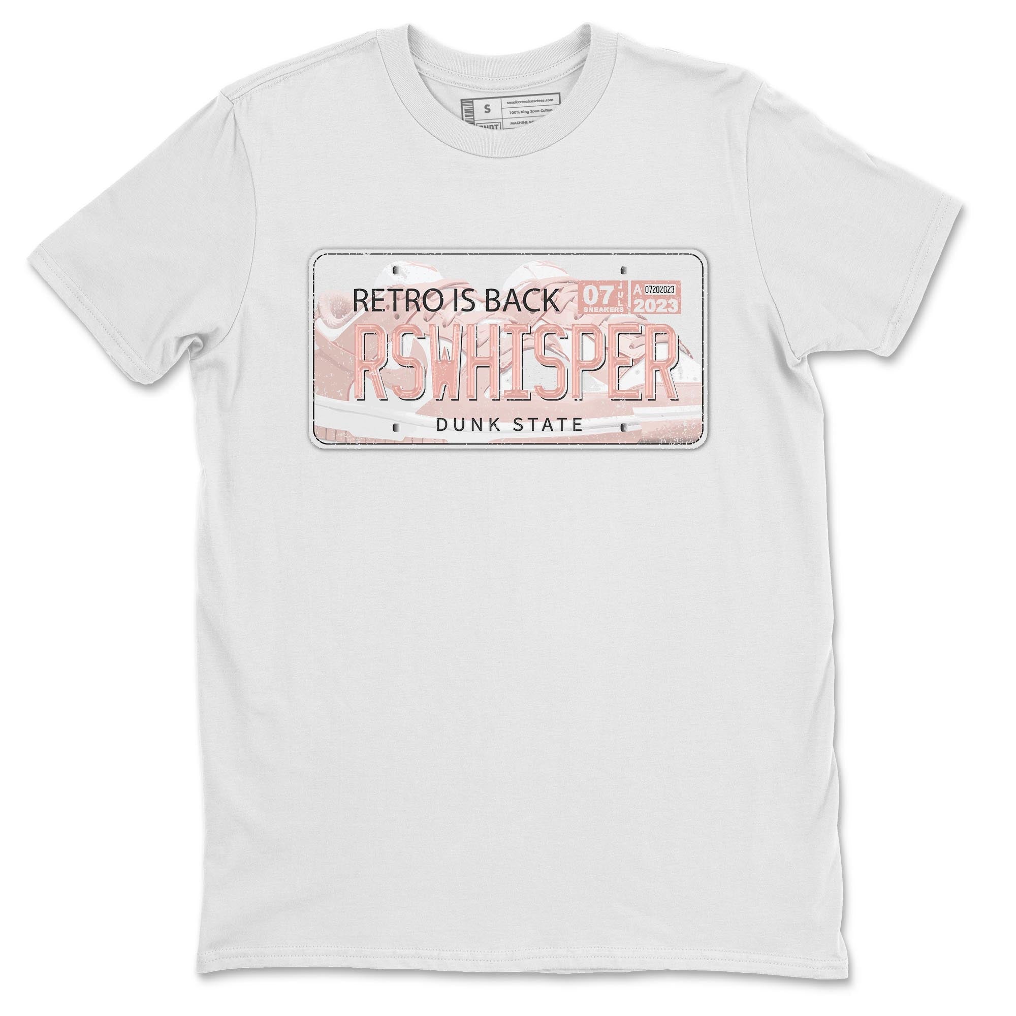 Nike Dunks Low Rose Whisper shirt to match jordans Jordan Plate Streetwear Sneaker Shirt Nike Dunk Rose Whisper Drip Gear Zone Sneaker Matching Clothing Unisex White 2 T-Shirt