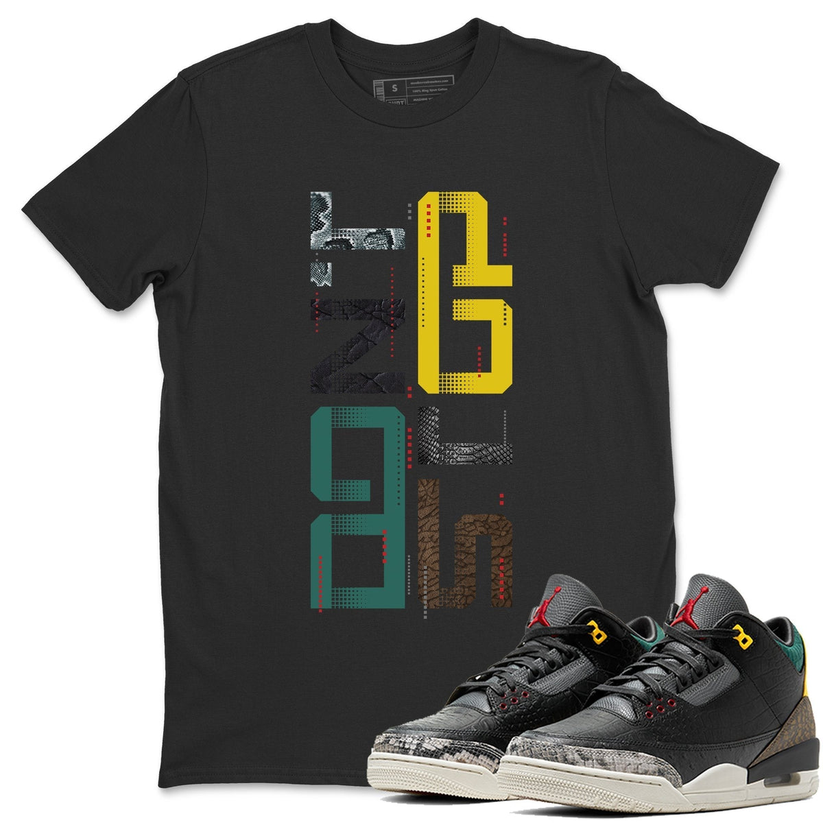 Jordan 3 Animal Instinct 2.0 Sneaker Matching T-Shirt Don't Stop Sneaker Tees Jordan 3 Animal Instinct 2.0 Sneaker Release Tees Crew Neck Tees