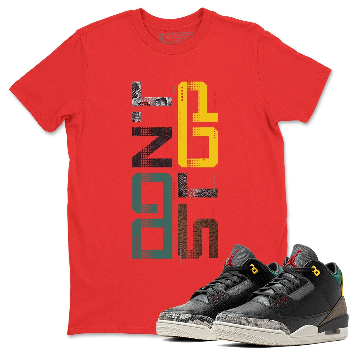 Jordan 3 Animal Instinct 2.0 Sneaker Matching T-Shirt Don't Stop Sneaker Tees Jordan 3 Animal Instinct 2.0 Sneaker Release Tees Crew Neck Tees