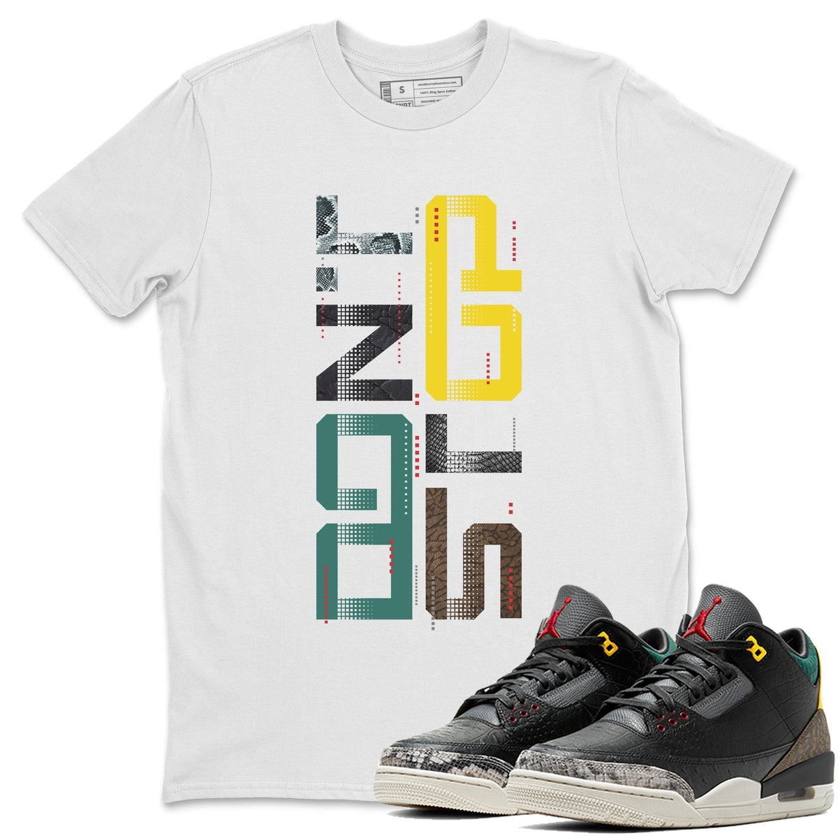 Jordan 3 Animal Instinct 2.0 Sneaker Matching T-Shirt Don't Stop Sneaker Tees Jordan 3 Animal Instinct 2.0 Sneaker Release Tees Crew Neck Tees