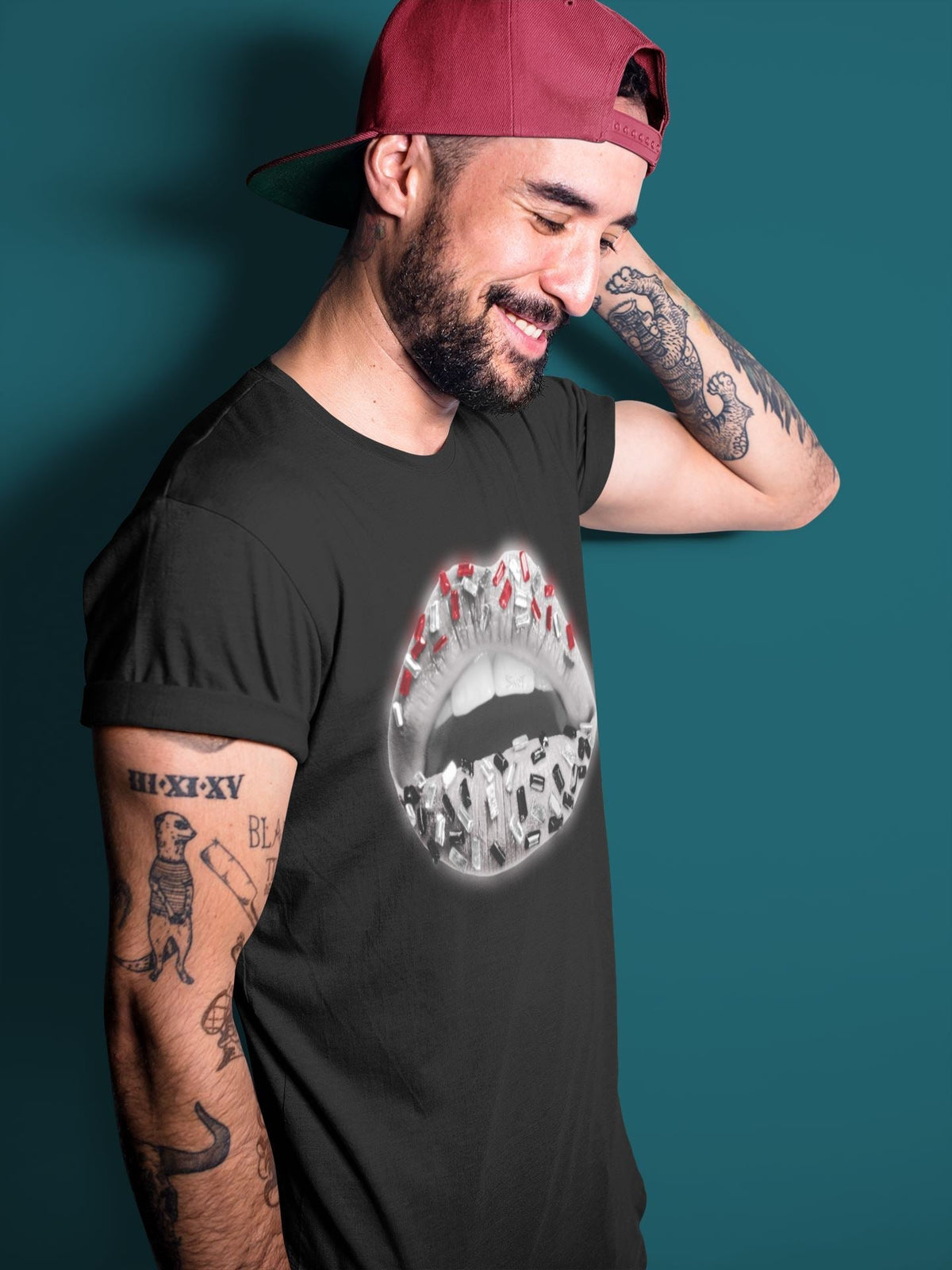 Jordan 1 Smoke Grey Sneaker Matching T-Shirt Lips Jewel Sneaker Tees Jordan 1 Smoke Grey Sneaker Release Tees Crew Neck Tees