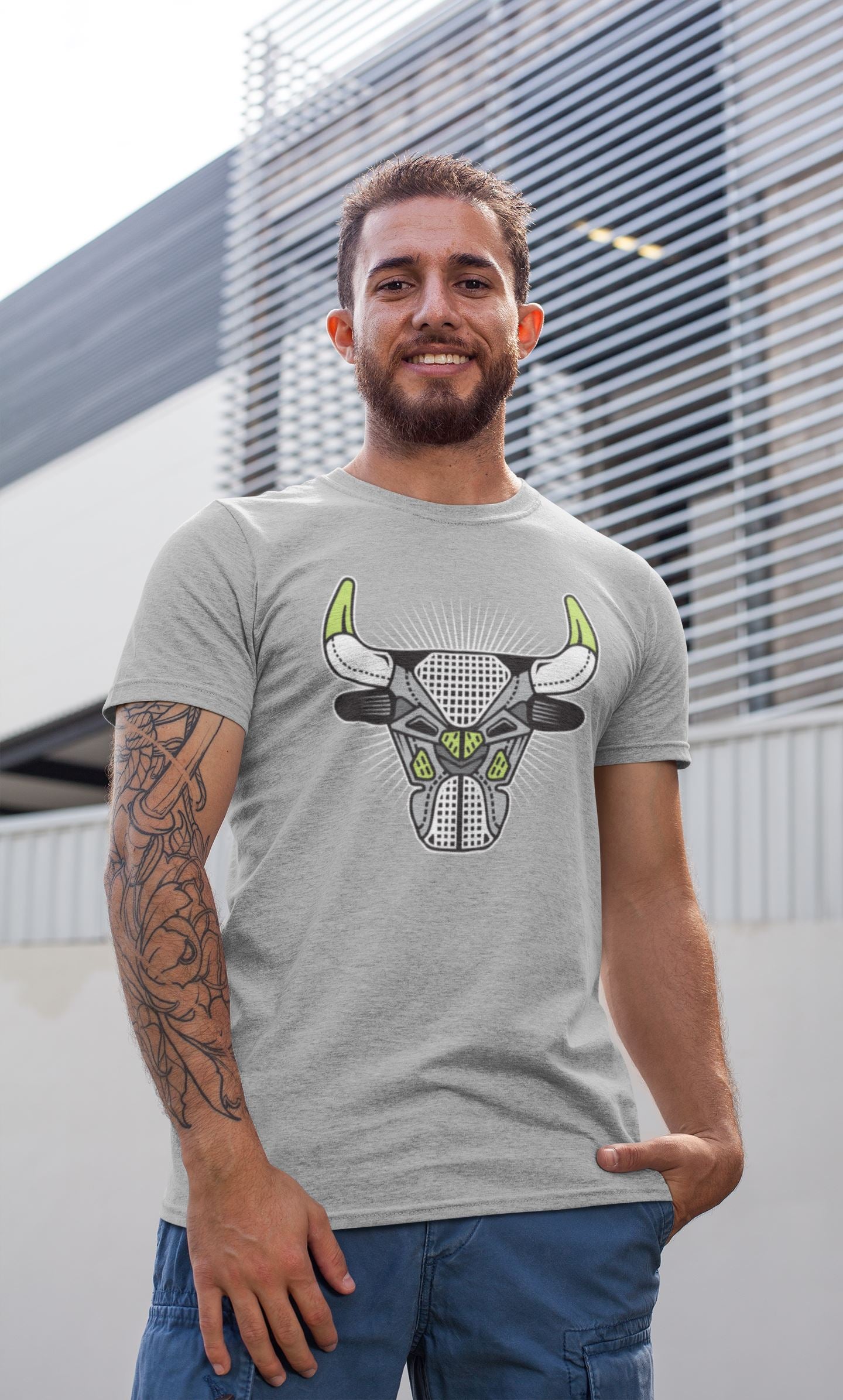 Jordan 4 '95 Neon Shirt To Match Jordans Bull Head Sneaker Tees Jordan 4 '95 Neon Drip Gear Zone Sneaker Matching Clothing Unisex Shirts