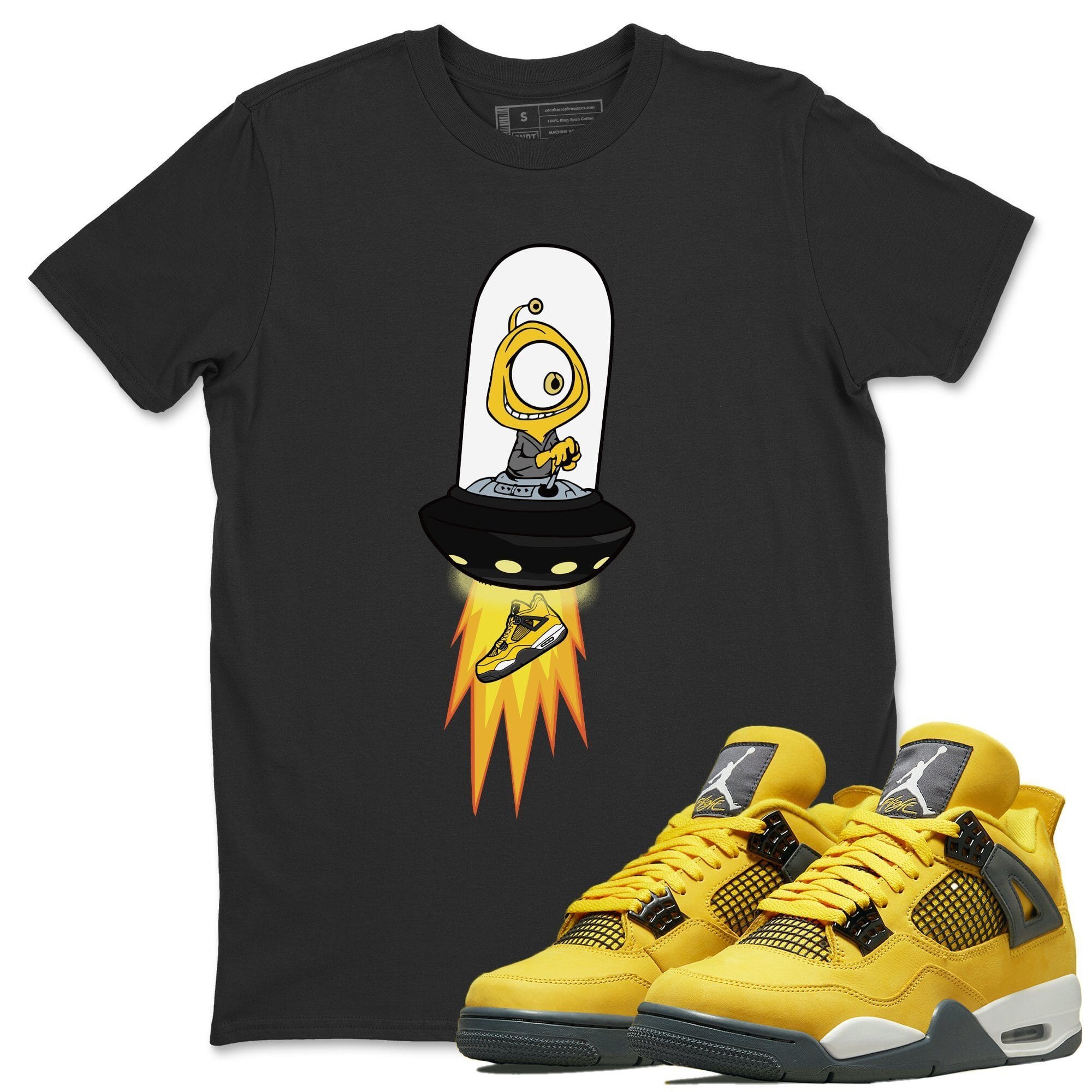 Jordan 4 Lightning Shirt To Match Jordans Alien Sneaker Tees Jordan 4 Lightning Drip Gear Zone Sneaker Matching Clothing Unisex Shirts