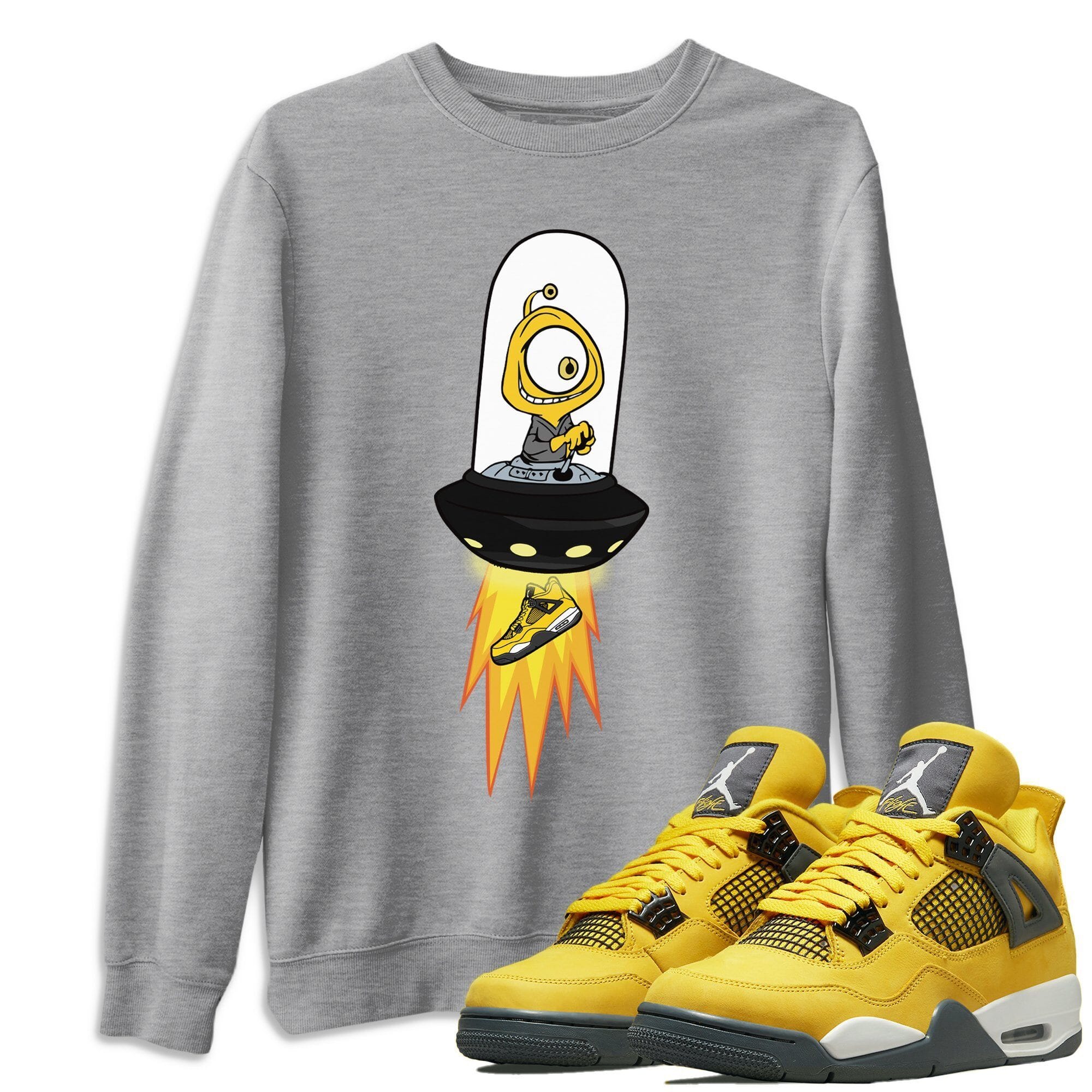 Jordan 4 Lightning Shirt To Match Jordans Alien Sneaker Tees Jordan 4 Lightning Drip Gear Zone Sneaker Matching Clothing Unisex Shirts