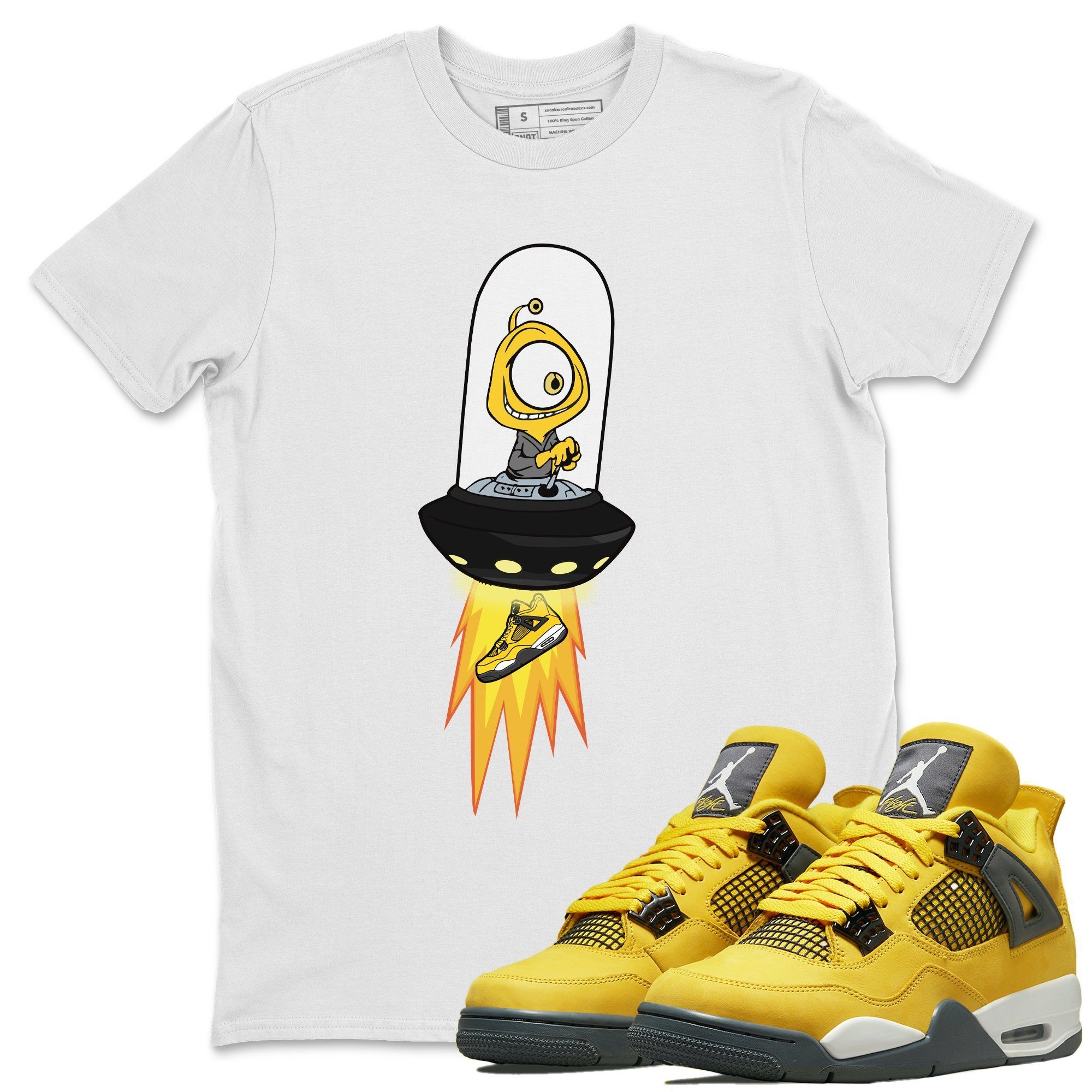 Jordan 4 Lightning Shirt To Match Jordans Alien Sneaker Tees Jordan 4 Lightning Drip Gear Zone Sneaker Matching Clothing Unisex Shirts