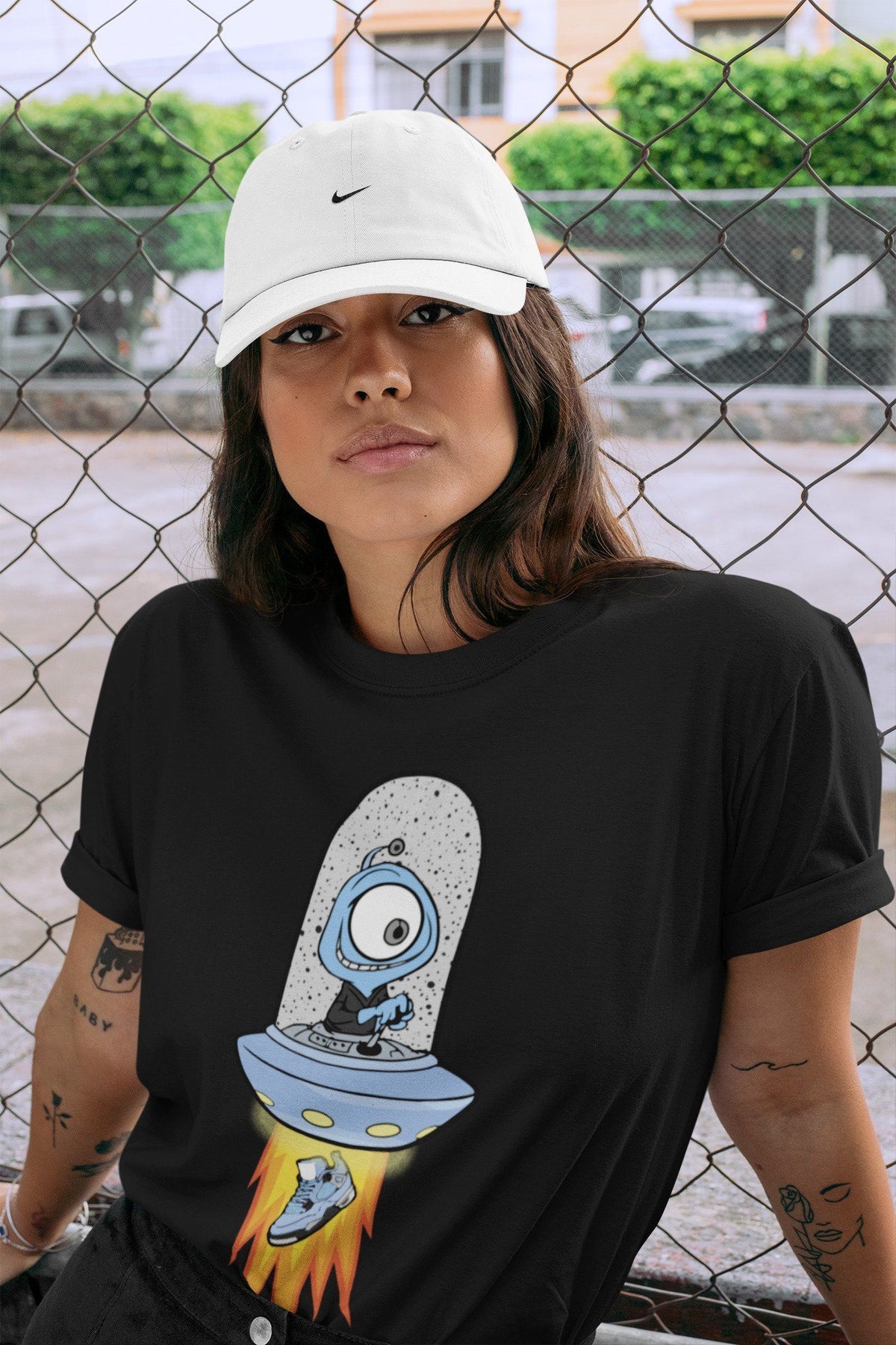 Jordan 4 University Blue Shirt To Match Jordans Alien Sneaker Tees Jordan 4 University Blue Drip Gear Zone Sneaker Matching Clothing Unisex Shirts