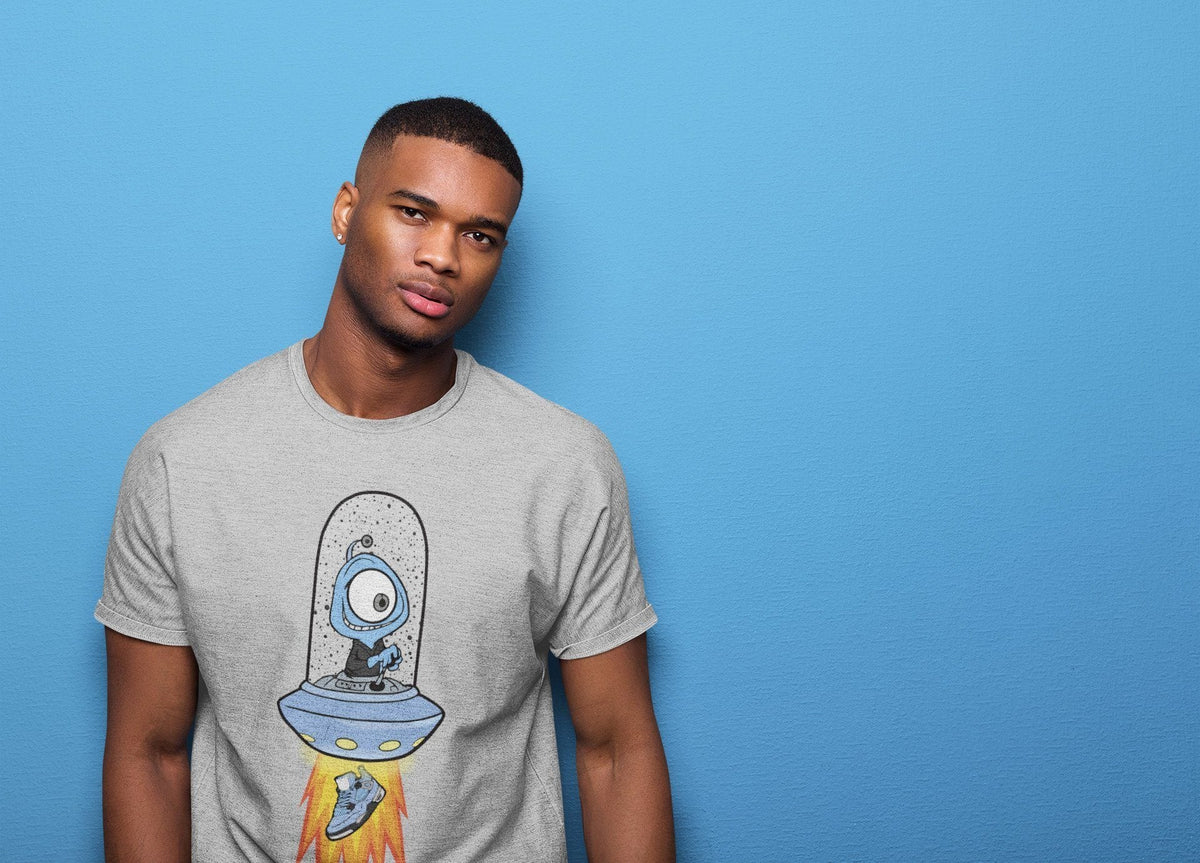 Jordan 4 University Blue Shirt To Match Jordans Alien Sneaker Tees Jordan 4 University Blue Drip Gear Zone Sneaker Matching Clothing Unisex Shirts