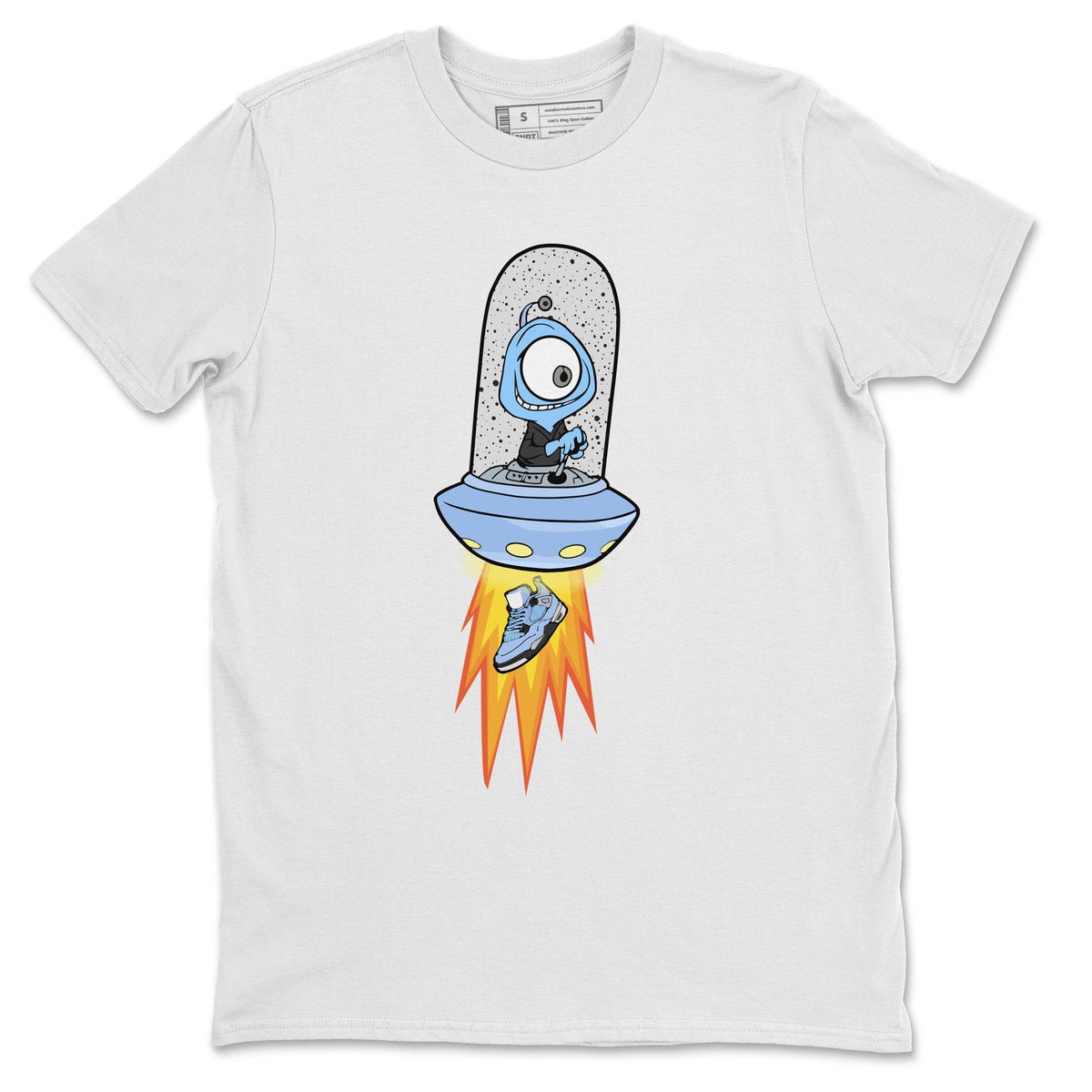 Jordan 4 University Blue Shirt To Match Jordans Alien Sneaker Tees Jordan 4 University Blue Drip Gear Zone Sneaker Matching Clothing Unisex Shirts