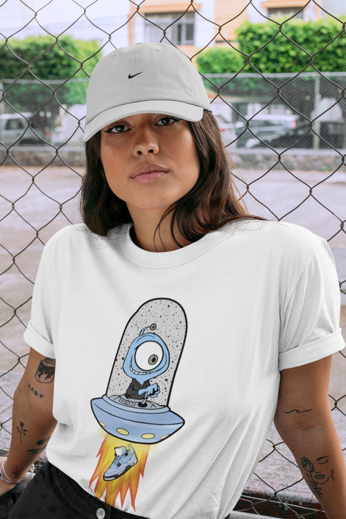 Jordan 4 University Blue Shirt To Match Jordans Alien Sneaker Tees Jordan 4 University Blue Drip Gear Zone Sneaker Matching Clothing Unisex Shirts