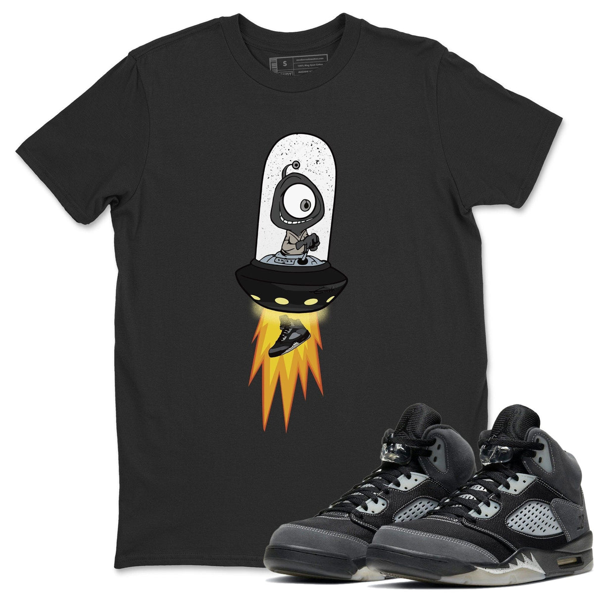 Jordan 5 Anthracite Shirt To Match Jordans Alien Sneaker Tees Jordan 5 Anthracite Drip Gear Zone Sneaker Matching Clothing Unisex Shirts