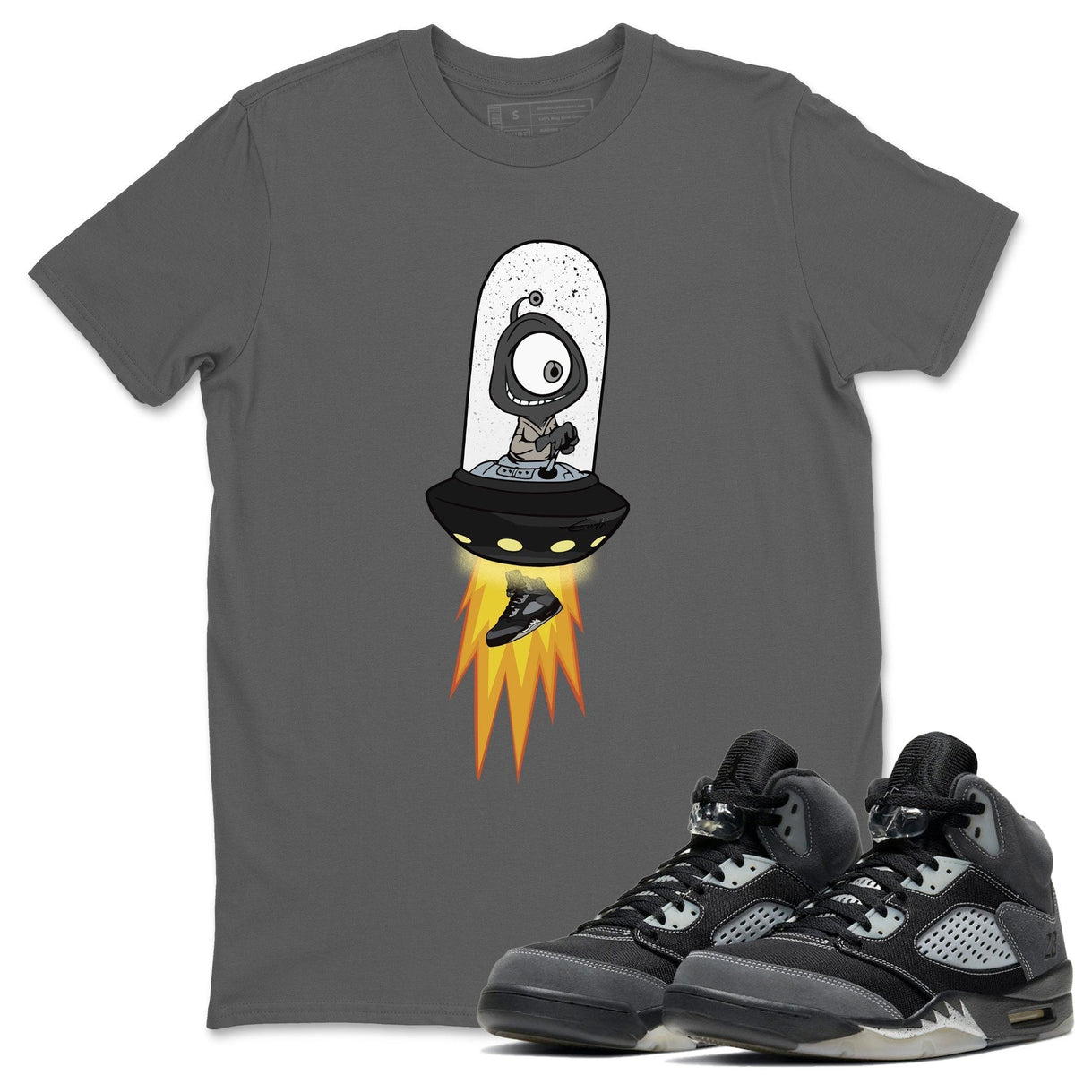 Jordan 5 Anthracite Shirt To Match Jordans Alien Sneaker Tees Jordan 5 Anthracite Drip Gear Zone Sneaker Matching Clothing Unisex Shirts