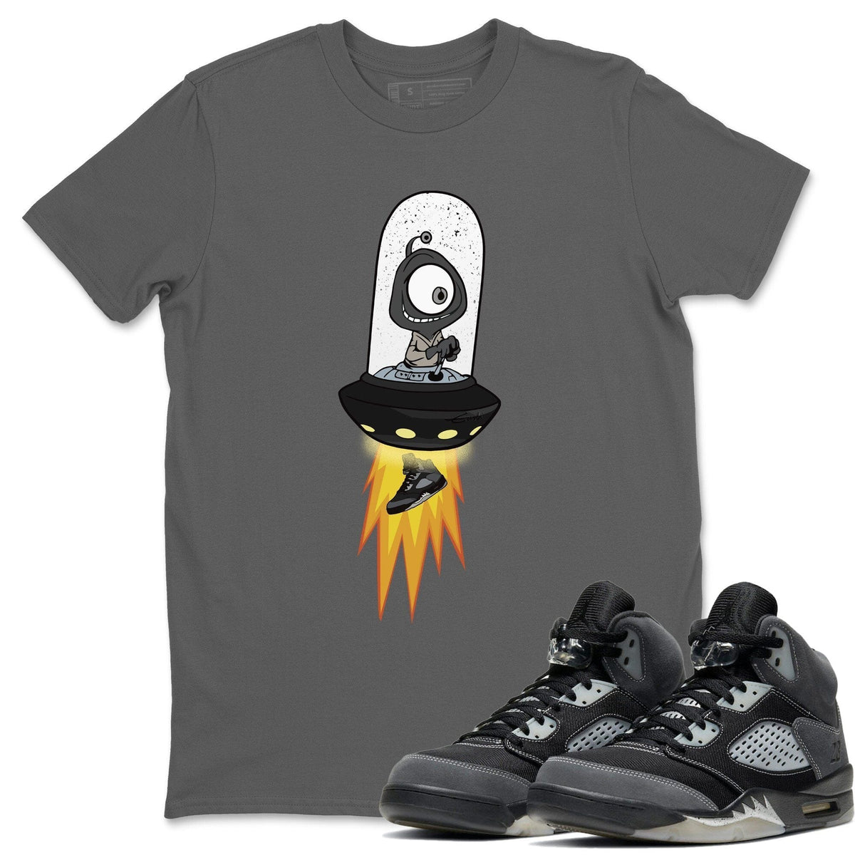 Jordan 5 Anthracite Shirt To Match Jordans Alien Sneaker Tees Jordan 5 Anthracite Drip Gear Zone Sneaker Matching Clothing Unisex Shirts