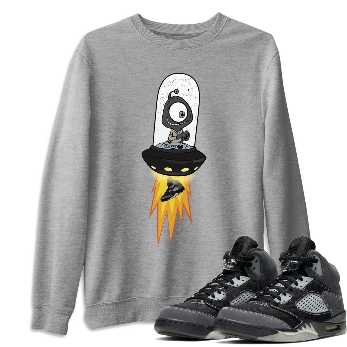 Jordan 5 Anthracite Shirt To Match Jordans Alien Sneaker Tees Jordan 5 Anthracite Drip Gear Zone Sneaker Matching Clothing Unisex Shirts