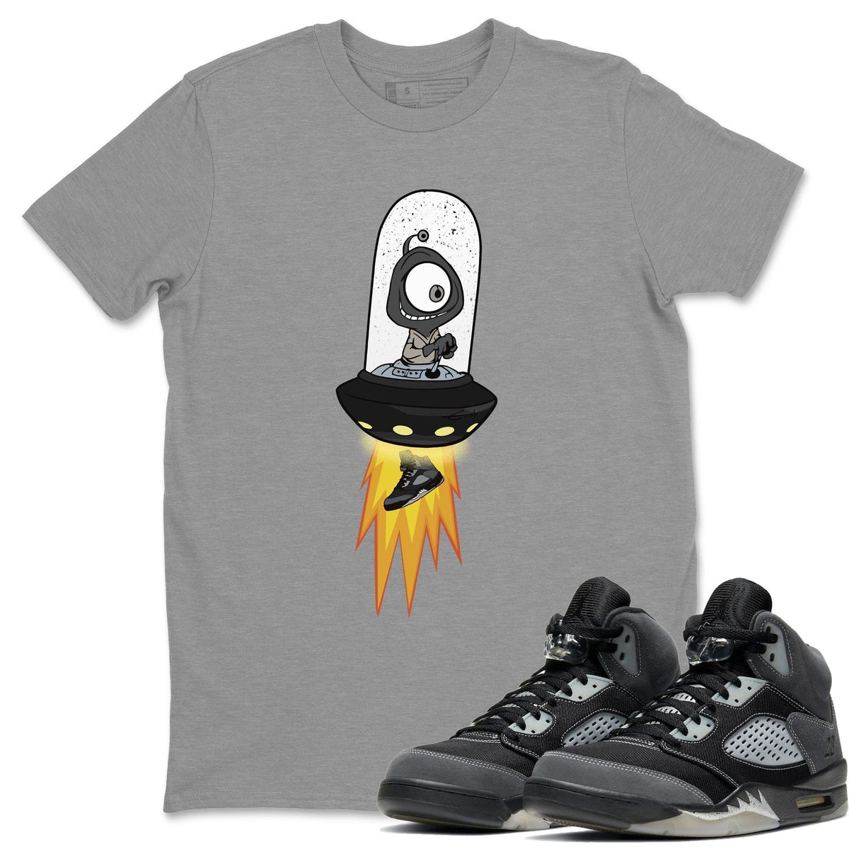 Jordan 5 Anthracite Shirt To Match Jordans Alien Sneaker Tees Jordan 5 Anthracite Drip Gear Zone Sneaker Matching Clothing Unisex Shirts
