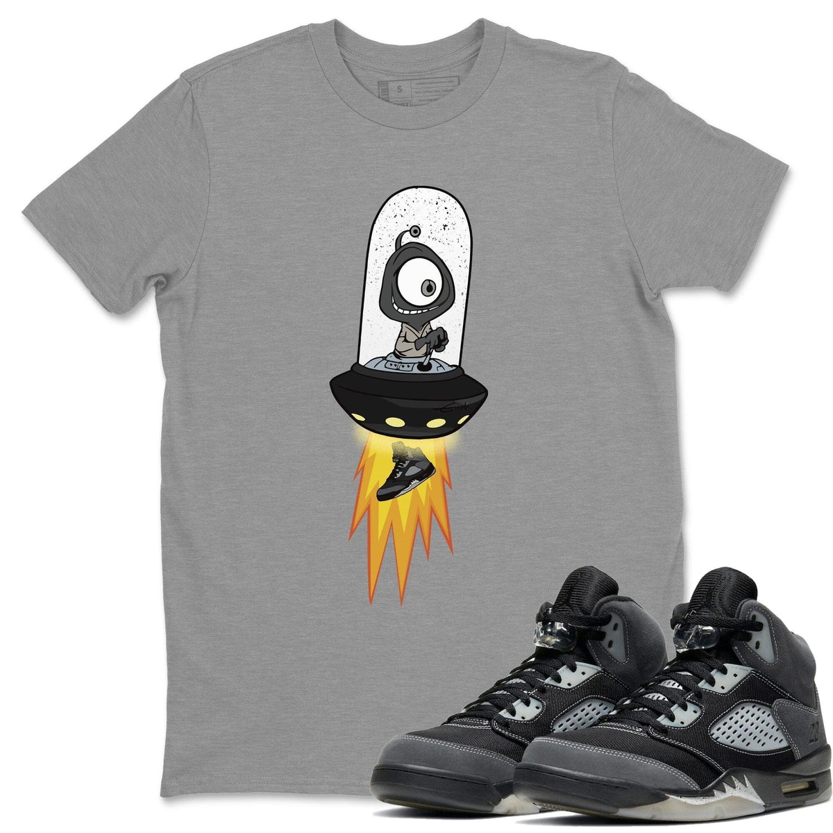 Jordan 5 Anthracite Shirt To Match Jordans Alien Sneaker Tees Jordan 5 Anthracite Drip Gear Zone Sneaker Matching Clothing Unisex Shirts
