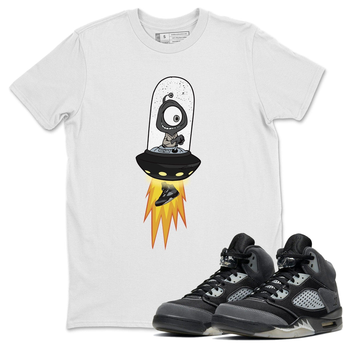 Jordan 5 Anthracite Shirt To Match Jordans Alien Sneaker Tees Jordan 5 Anthracite Drip Gear Zone Sneaker Matching Clothing Unisex Shirts