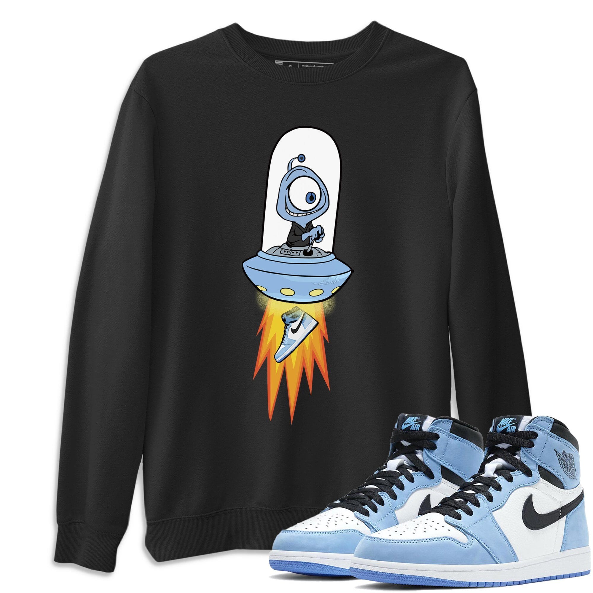 Jordan 1 University Blue Shirt To Match Jordans Alien Sneaker Tees Jordan 1 University Blue Drip Gear Zone Sneaker Matching Clothing Unisex Shirts
