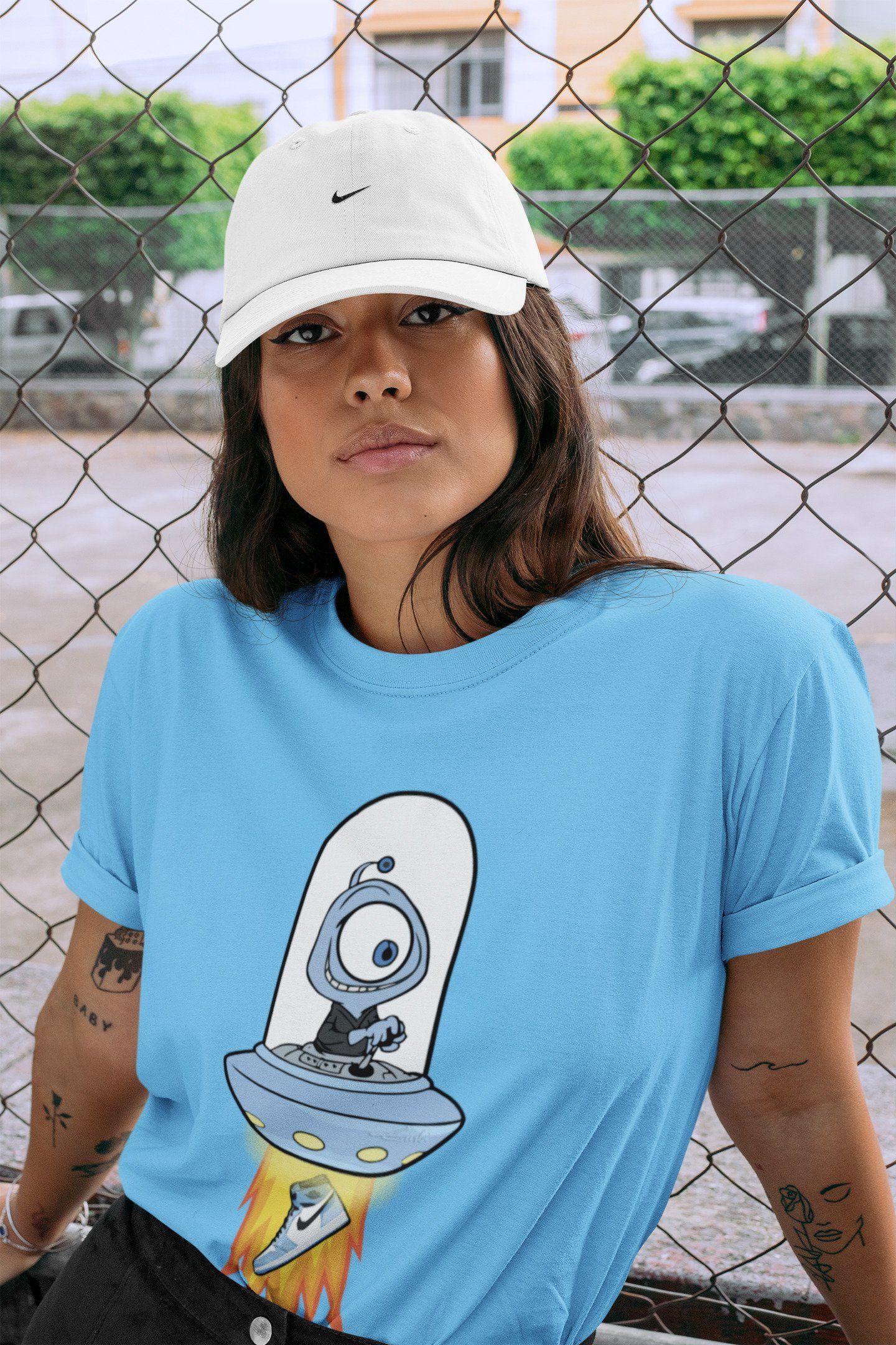 Jordan 1 University Blue Shirt To Match Jordans Alien Sneaker Tees Jordan 1 University Blue Drip Gear Zone Sneaker Matching Clothing Unisex Shirts