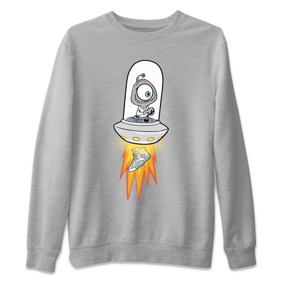 Jordan 6 Mint Foam Sneaker Matching T-Shirt Alien Sneaker Tees Jordan 6 Mint Foam Sneaker Release Tees Crew Neck Tees