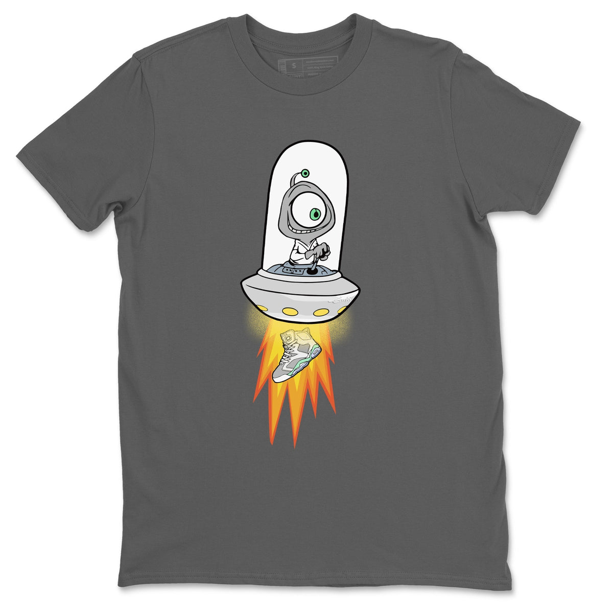 Jordan 6 Mint Foam Sneaker Matching T-Shirt Alien Sneaker Tees Jordan 6 Mint Foam Sneaker Release Tees Crew Neck Tees