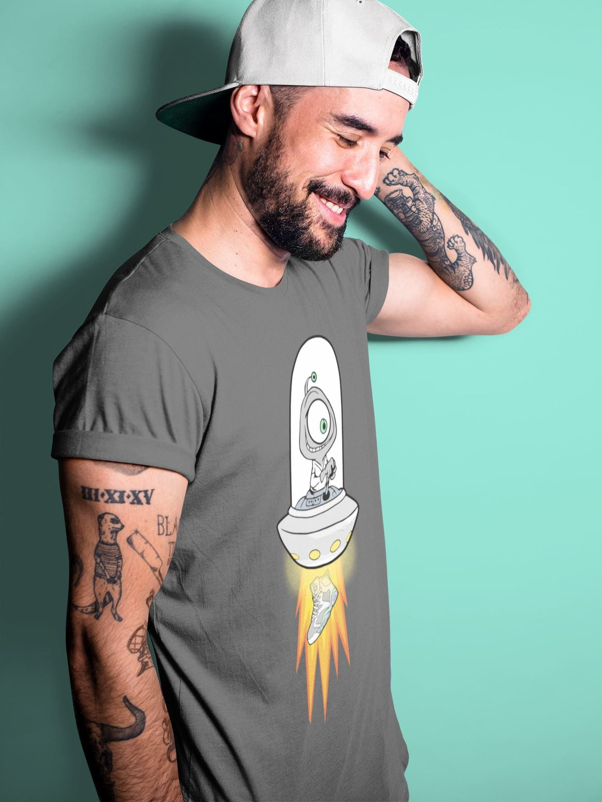 Jordan 6 Mint Foam Sneaker Matching T-Shirt Alien Sneaker Tees Jordan 6 Mint Foam Sneaker Release Tees Crew Neck Tees