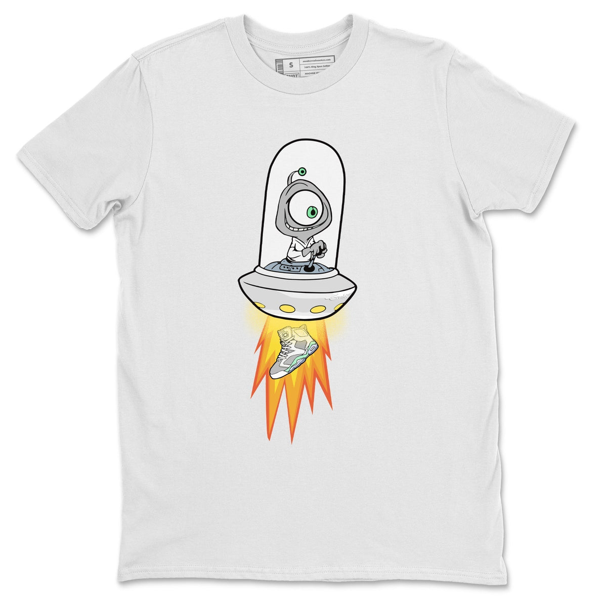 Jordan 6 Mint Foam Sneaker Matching T-Shirt Alien Sneaker Tees Jordan 6 Mint Foam Sneaker Release Tees Crew Neck Tees