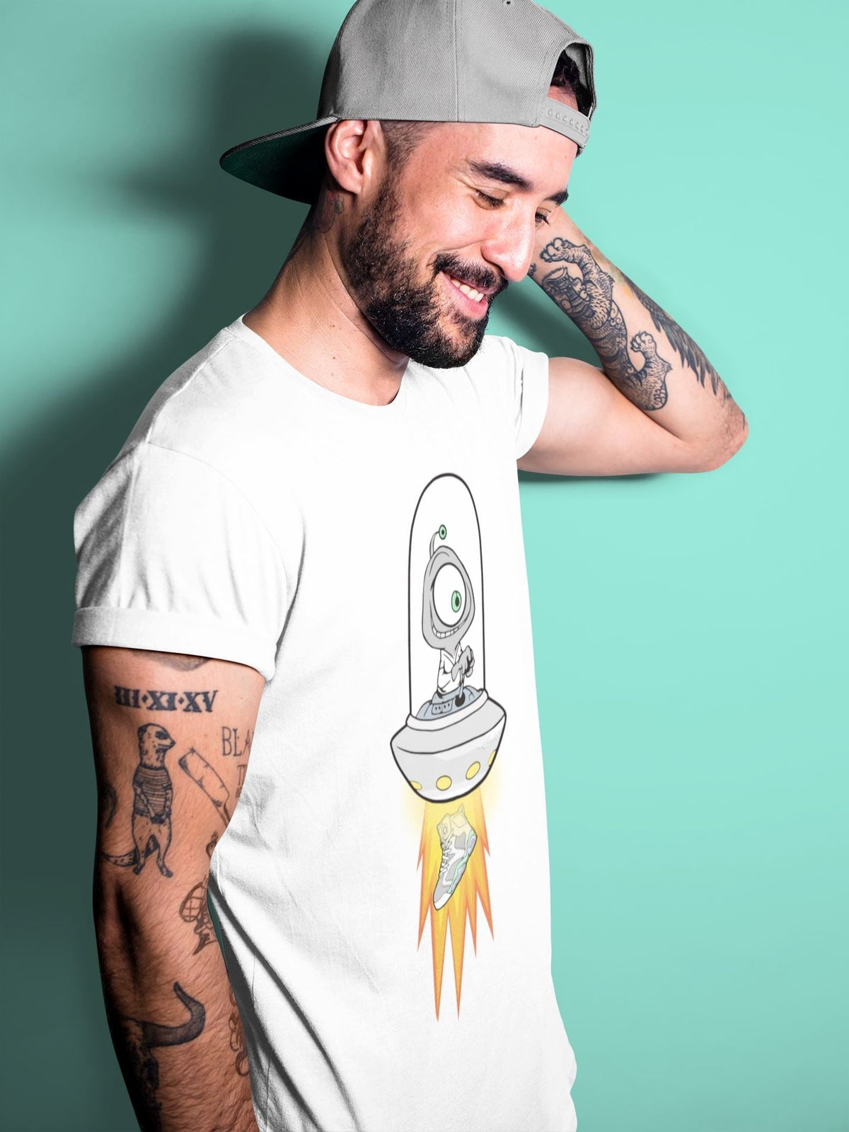 Jordan 6 Mint Foam Sneaker Matching T-Shirt Alien Sneaker Tees Jordan 6 Mint Foam Sneaker Release Tees Crew Neck Tees