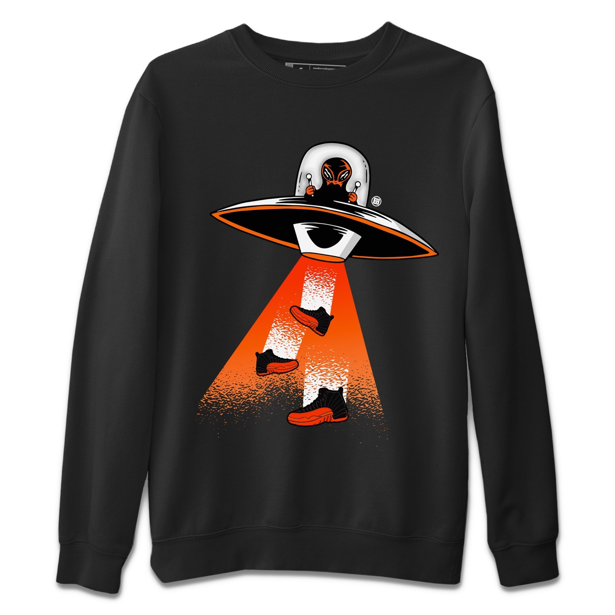 Air Jordan 12 Brilliant Orange Sneaker Match Tees Alien Thief Streetwear Sneaker Shirt 12s Brilliant Orange Tee Unisex Shirts Black 2