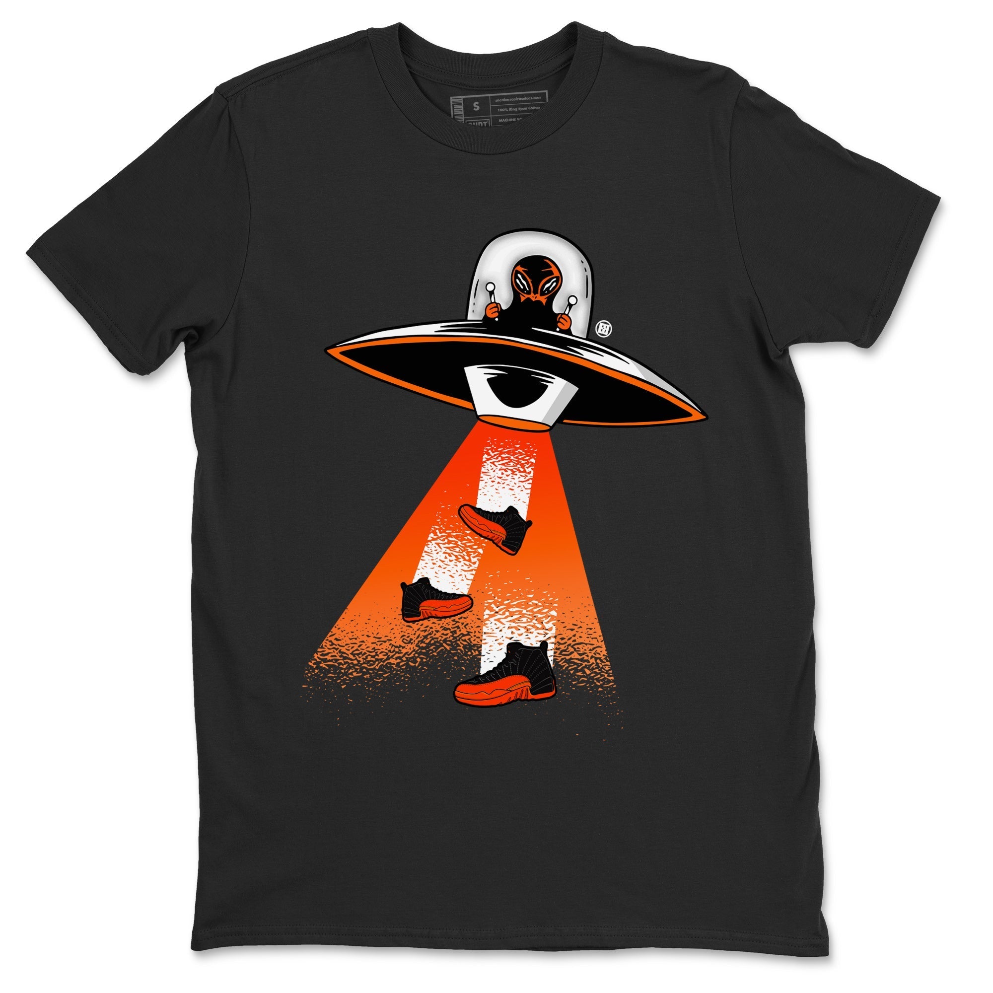 Air Jordan 12 Brilliant Orange Sneaker Match Tees Alien Thief Streetwear Sneaker Shirt 12s Brilliant Orange Tee Unisex Shirts Black 2