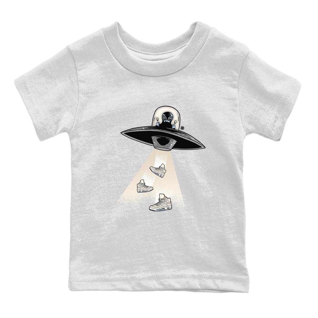 Air Jordan 5 Craft Sneaker Match Tees Alien Thief Streetwear Sneaker Shirt 5s Craft Streetwear Sneaker Shirt Kids Shirts White 2