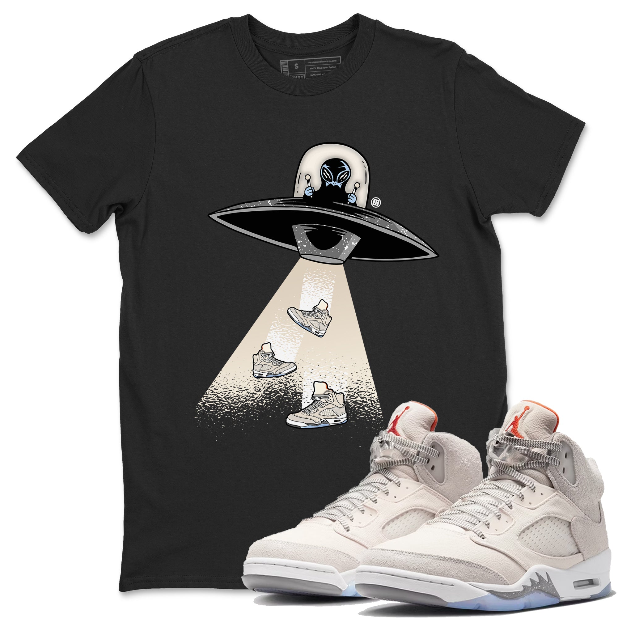 Air Jordan 5 Craft Sneaker Match Tees Alien Thief Streetwear Sneaker Shirt 5s Craft Streetwear Sneaker Shirt Unisex Shirts Black 1