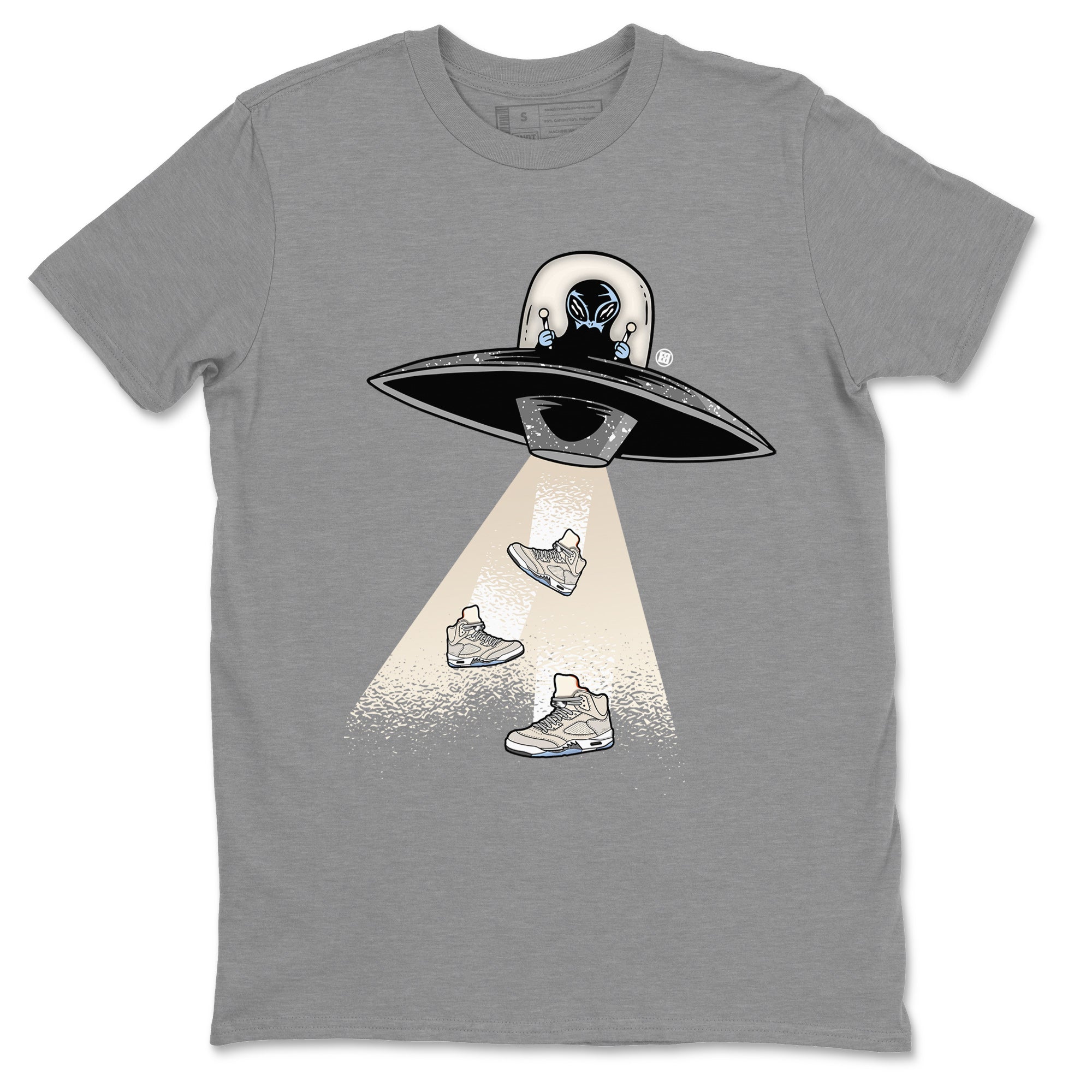 Air Jordan 5 Craft Sneaker Match Tees Alien Thief Streetwear Sneaker Shirt 5s Craft Streetwear Sneaker Shirt Unisex Shirts Heather Grey 2