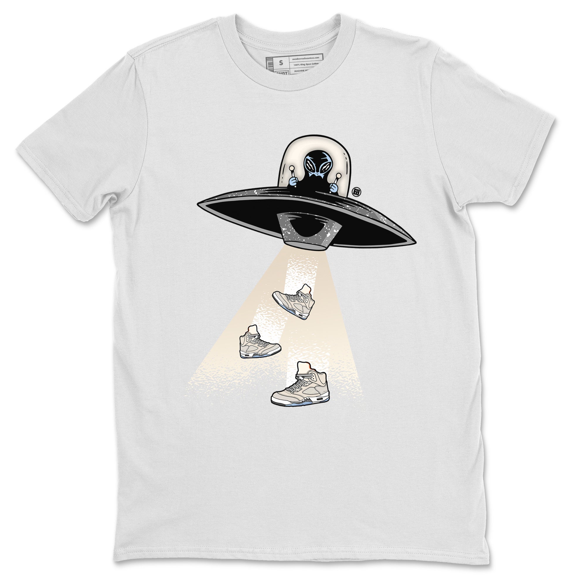 Air Jordan 5 Craft Sneaker Match Tees Alien Thief Streetwear Sneaker Shirt 5s Craft Streetwear Sneaker Shirt Unisex Shirts White 2