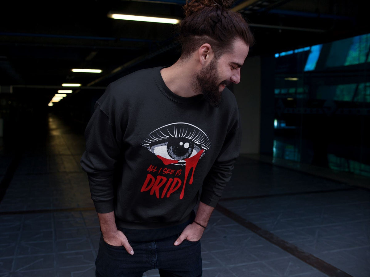 Jordan 12 Playoffs Sneaker Matching T-Shirt All I See Is Drip Sneaker Tees Jordan 12 Playoffs Sneaker Release Tees Crew Neck Tees