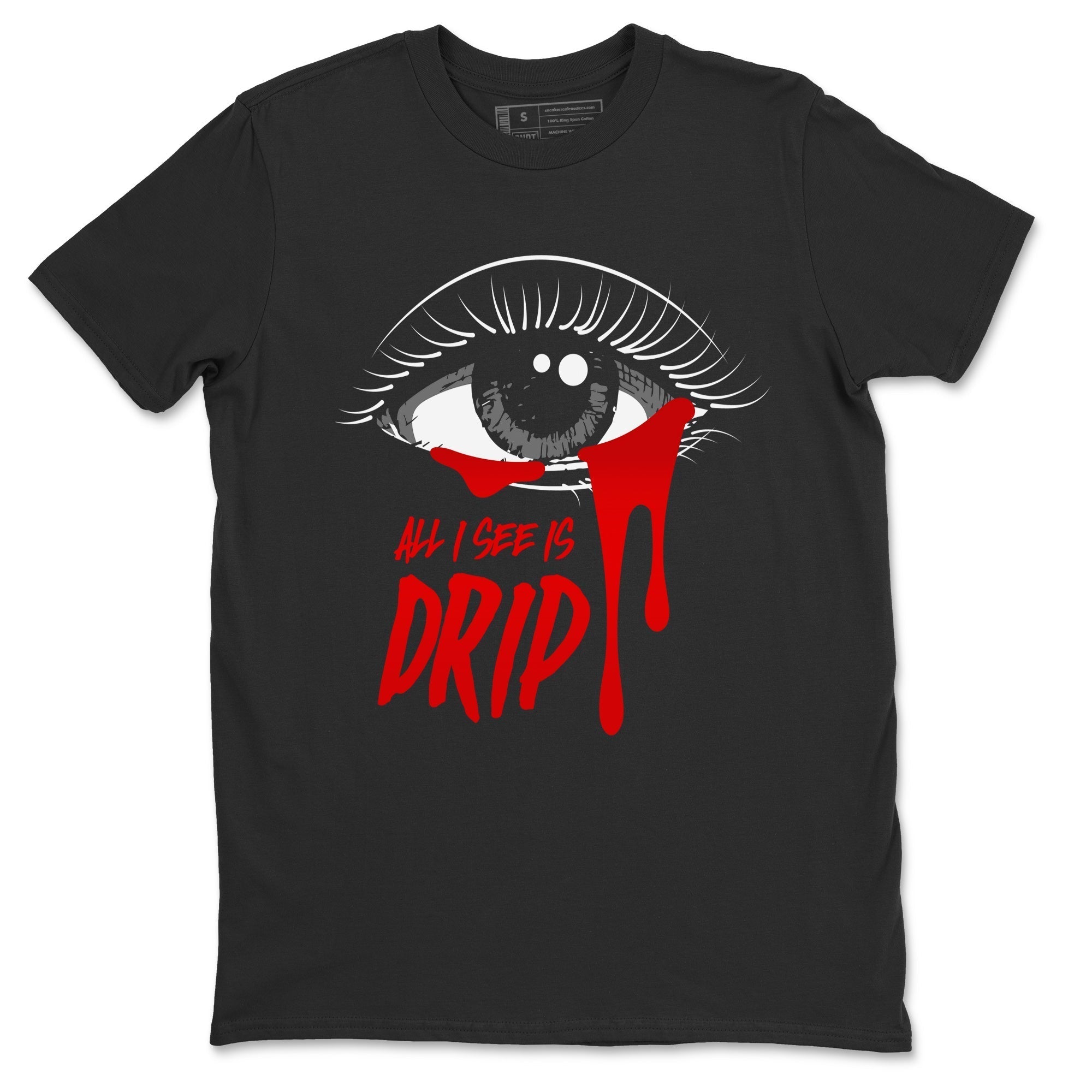 Jordan 12 Playoffs Sneaker Matching T-Shirt All I See Is Drip Sneaker Tees Jordan 12 Playoffs Sneaker Release Tees Crew Neck Tees