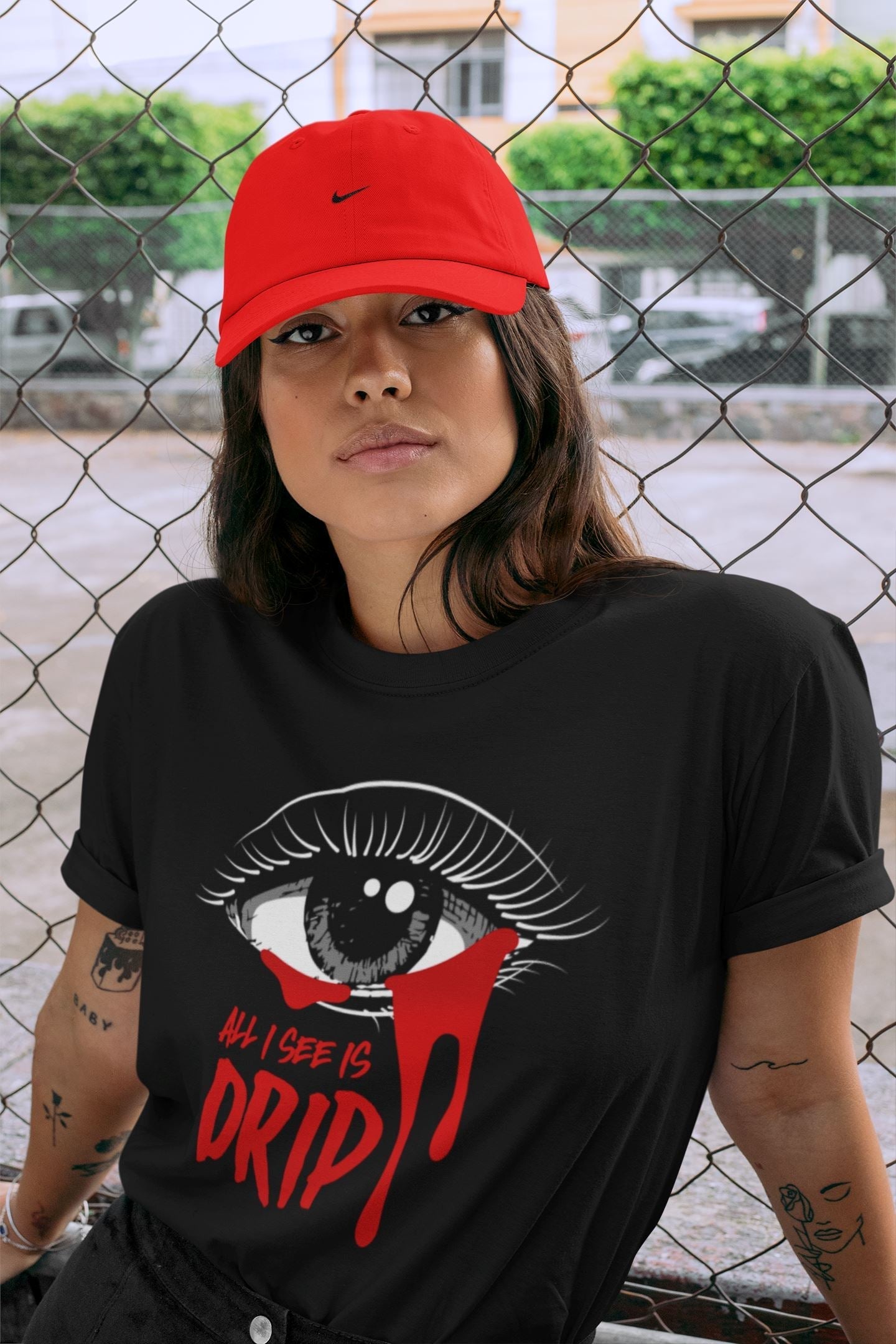 Jordan 12 Playoffs Sneaker Matching T-Shirt All I See Is Drip Sneaker Tees Jordan 12 Playoffs Sneaker Release Tees Crew Neck Tees